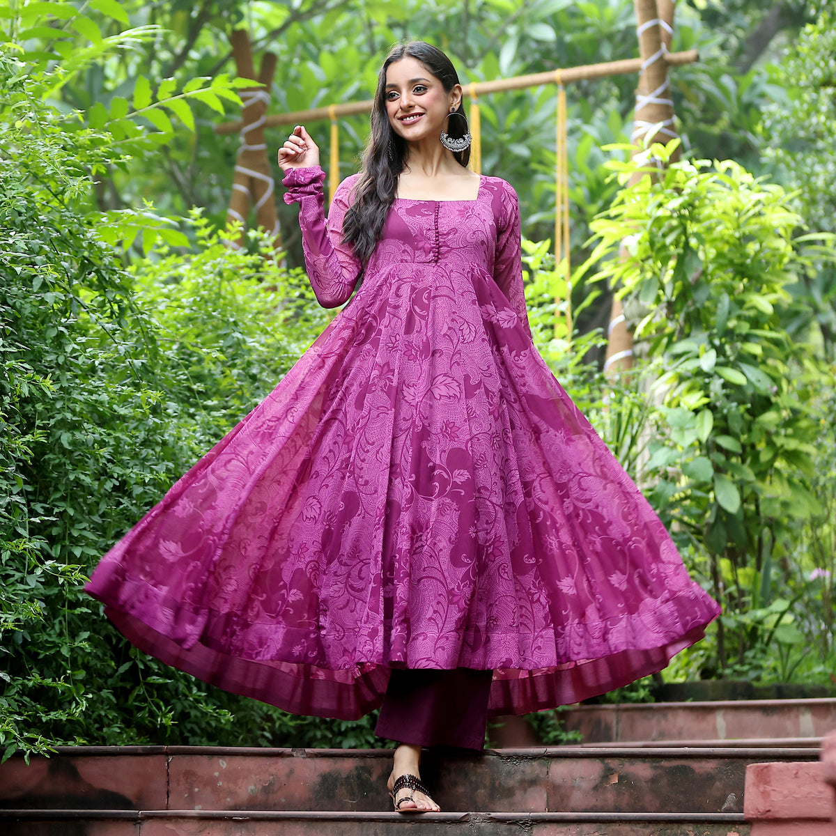 Petunia Chiffon Flare Kurta