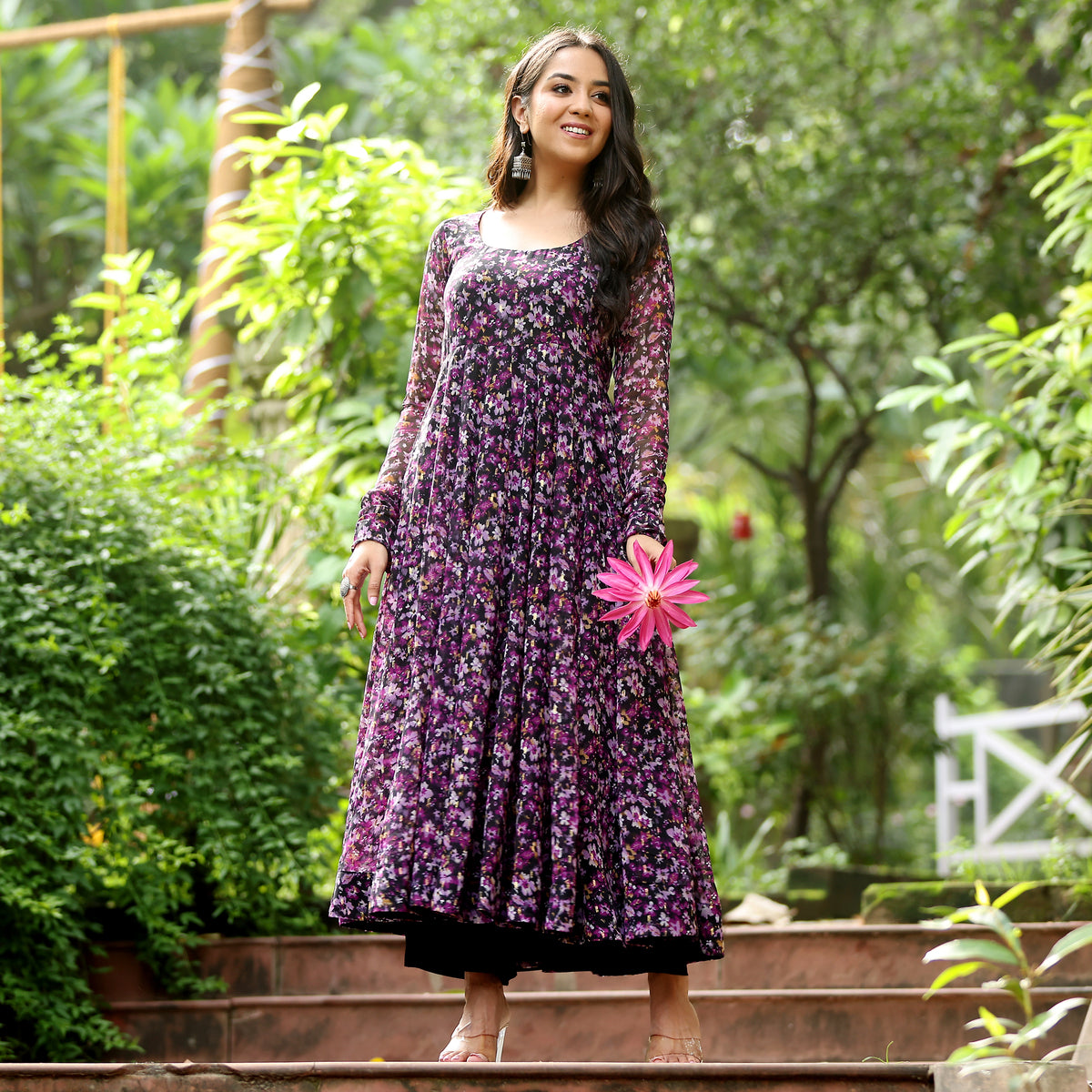 kalindi Flare Gerogette Kurta