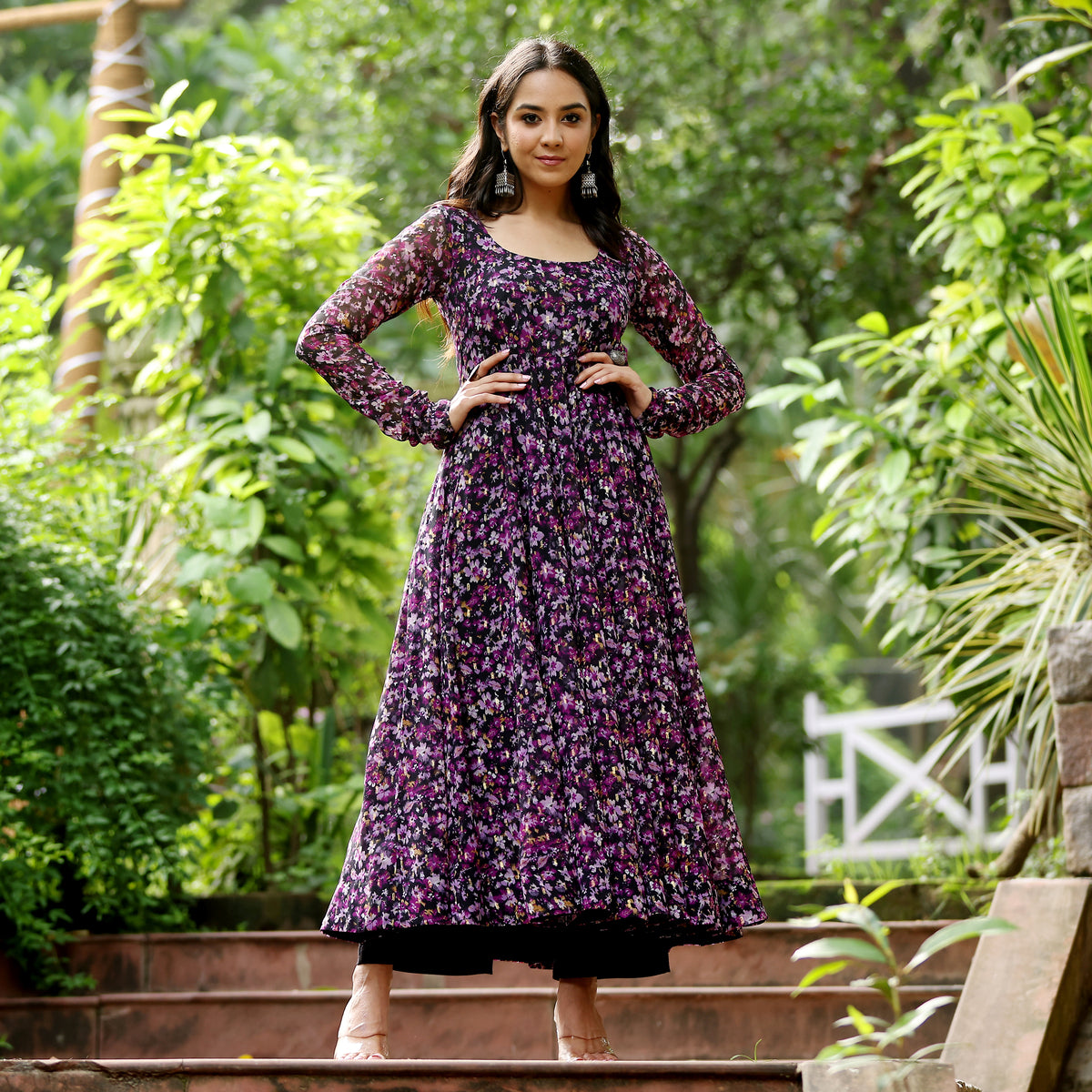 kalindi Flare Gerogette Kurta