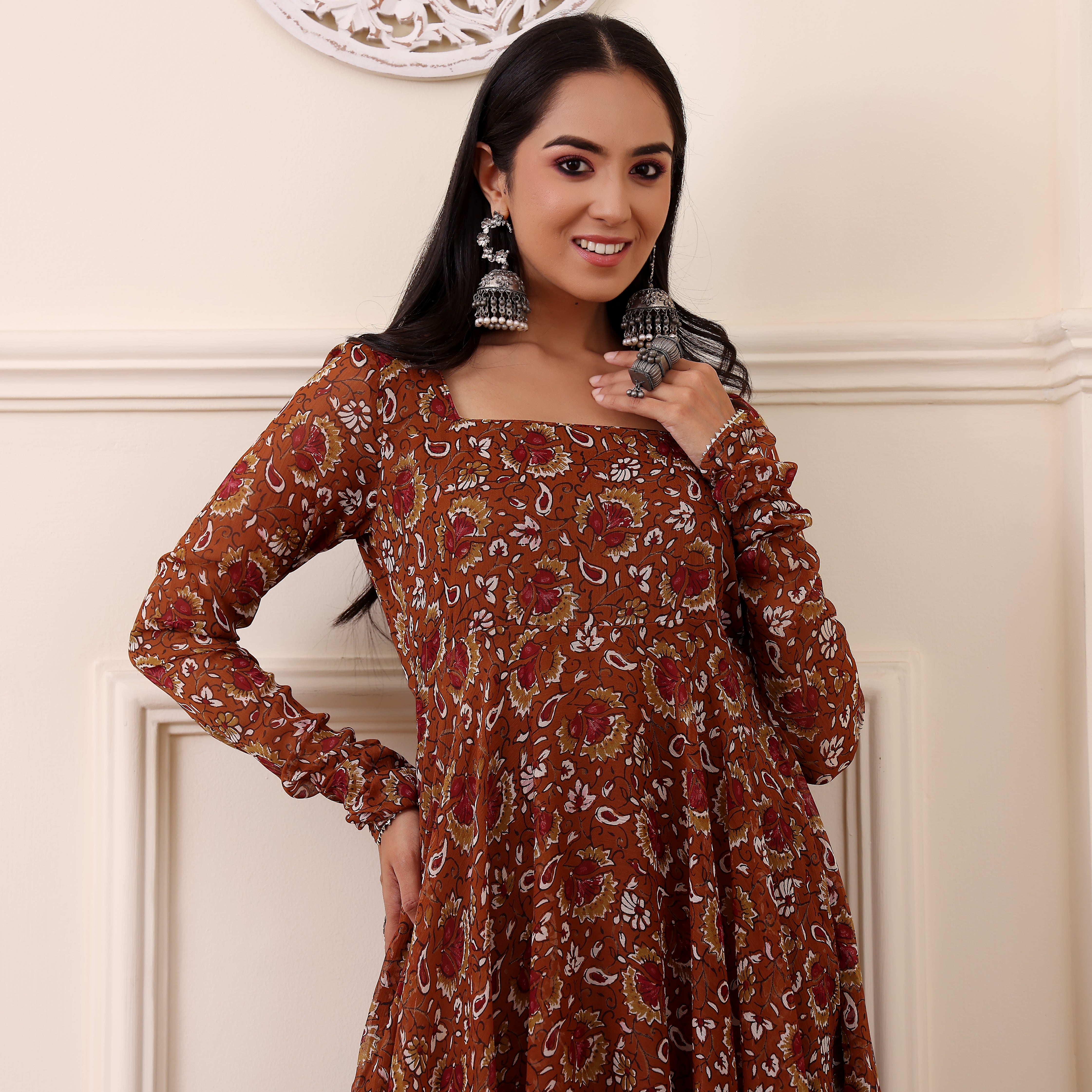 Nayika Georgette Gher Kurta