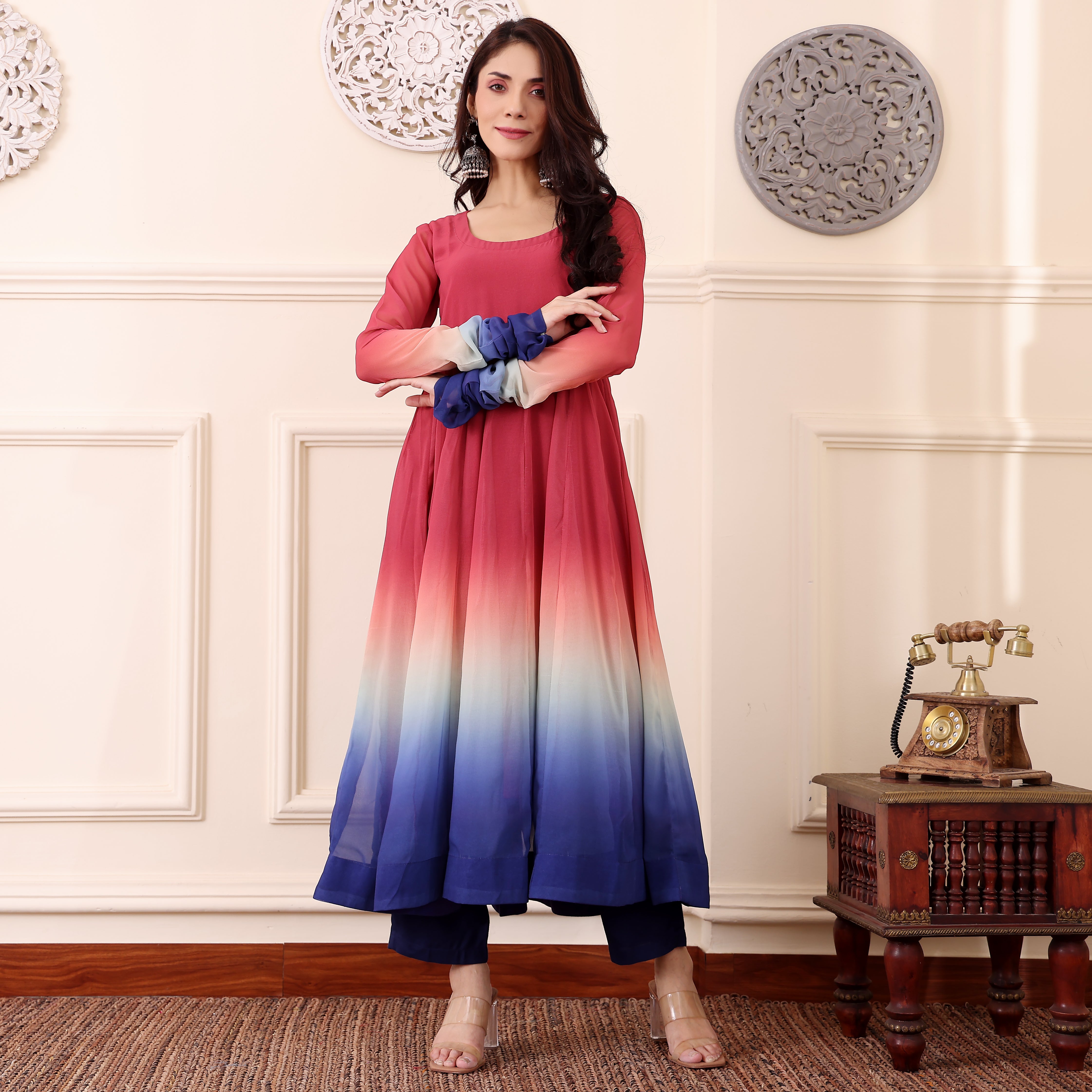 Sunira Georgette Kalidar Kurta