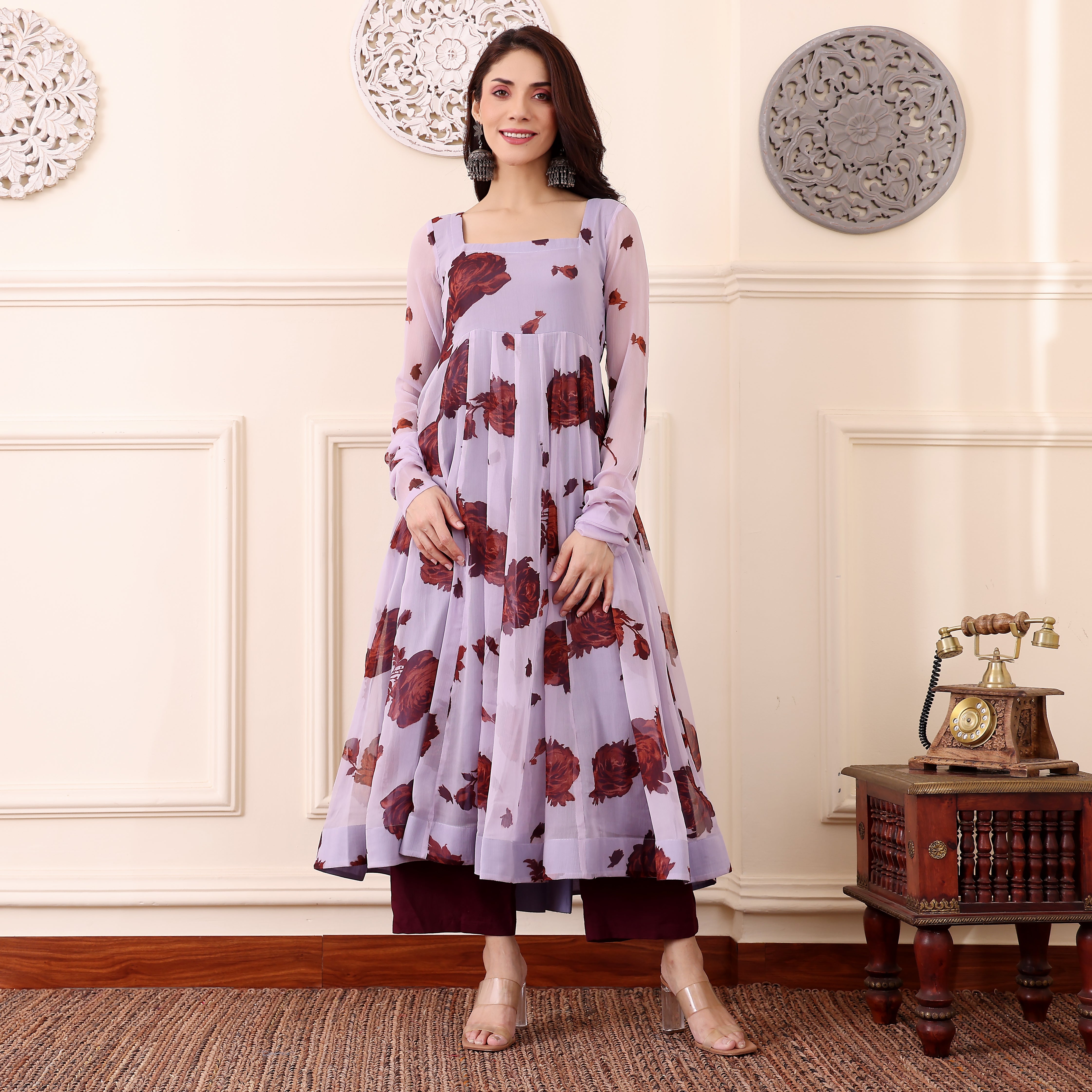 Vayuna Chiffon kalidar Kurta