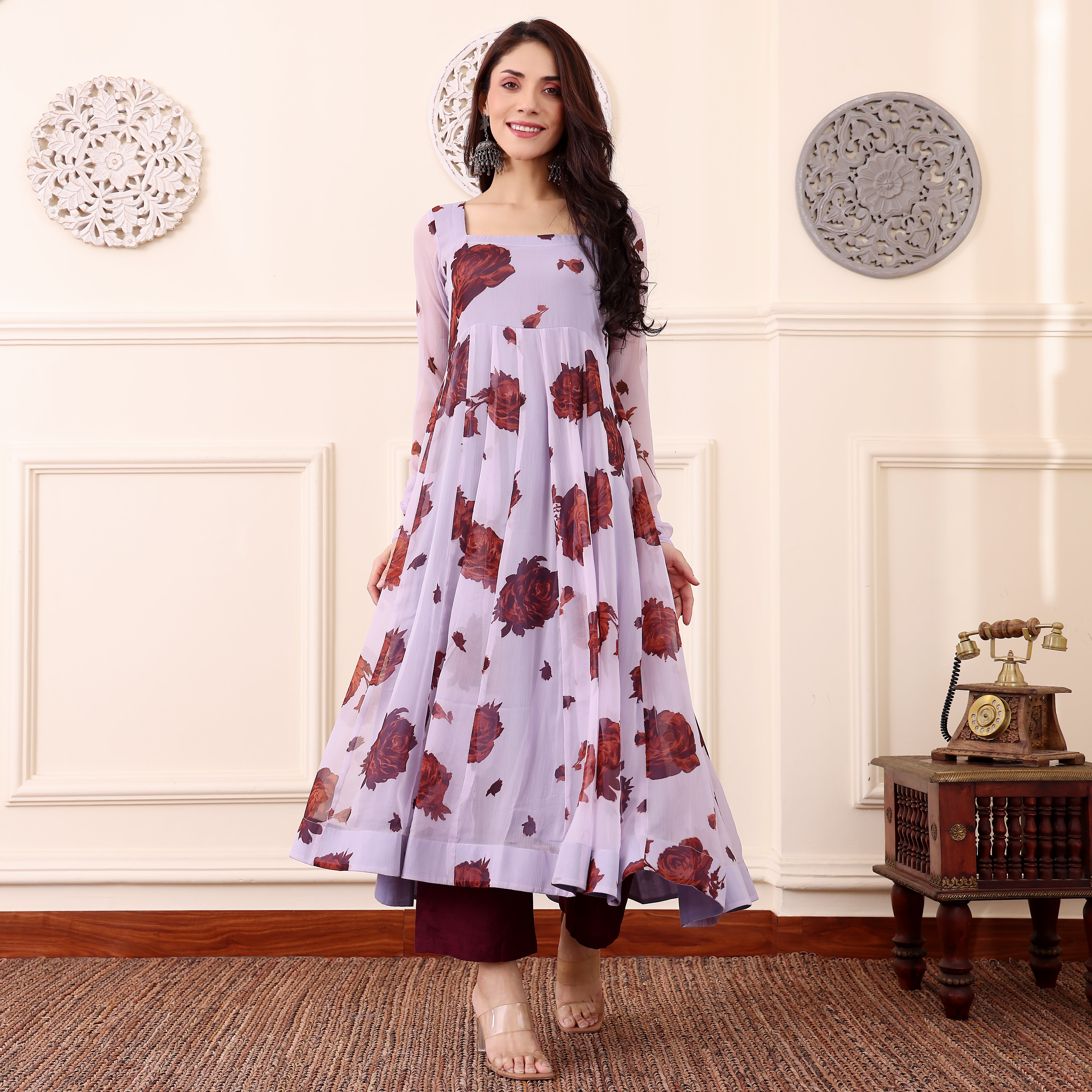 Vayuna Chiffon kalidar Kurta