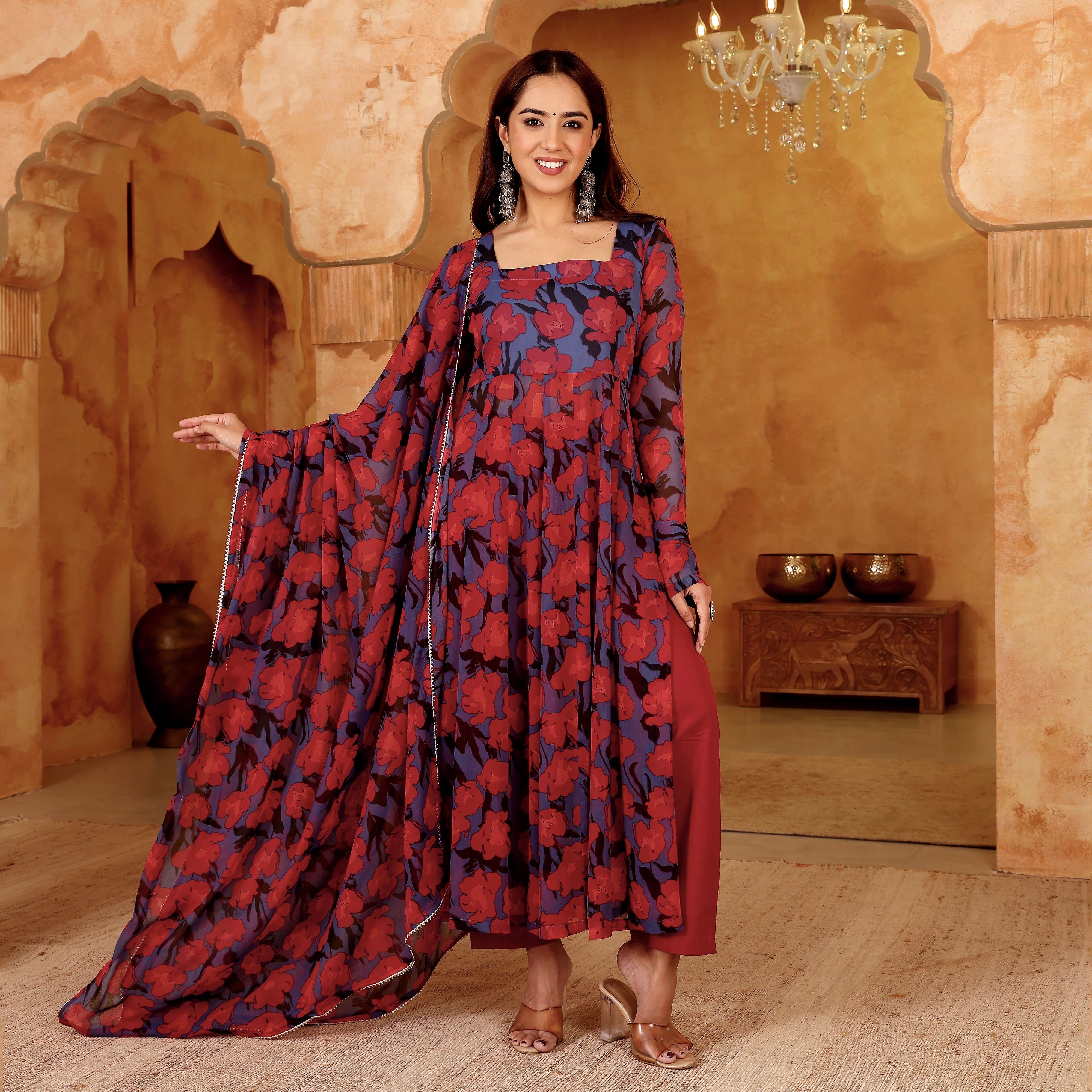 Vinami Chiffon Set – Kameez.co