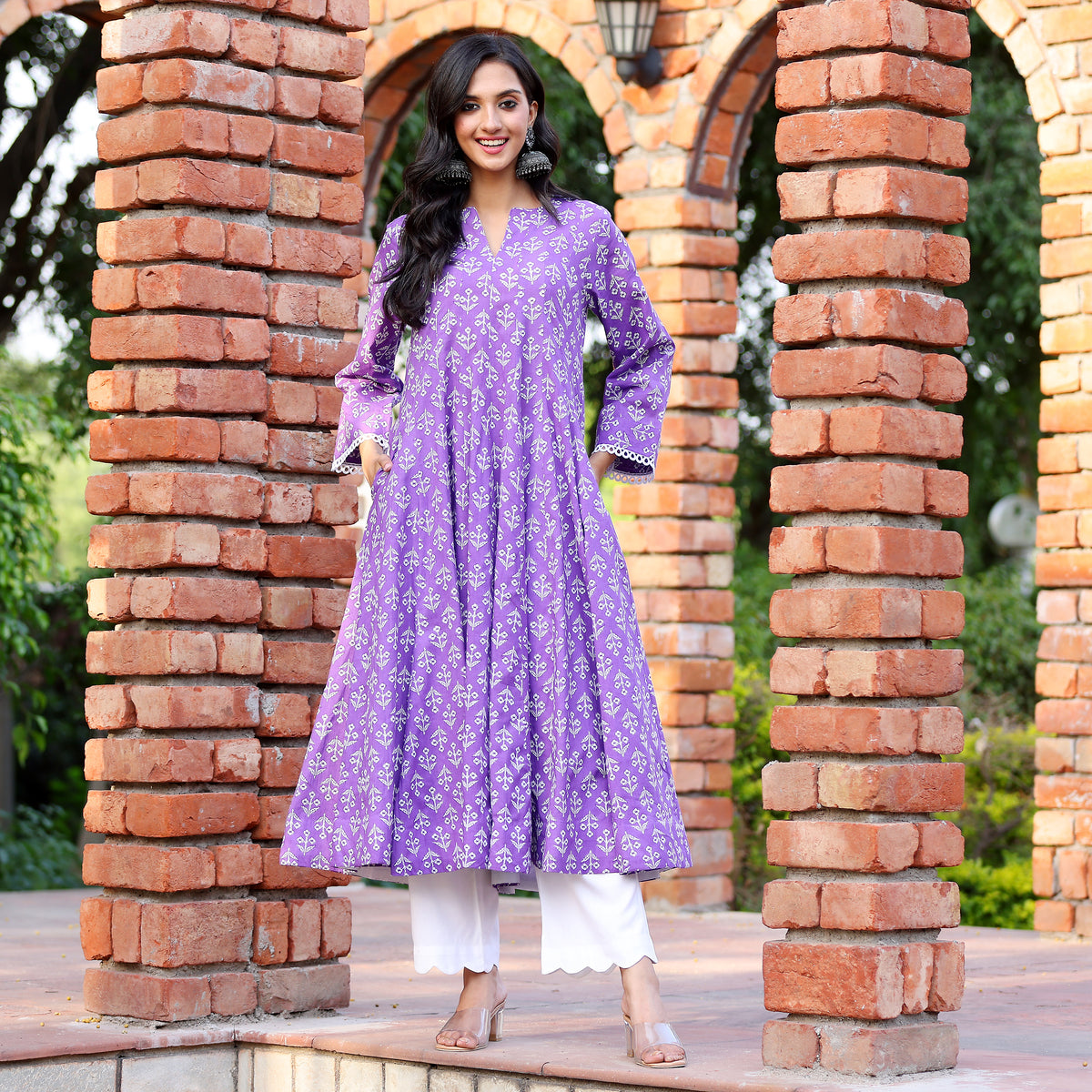 Purple Flare Kameez