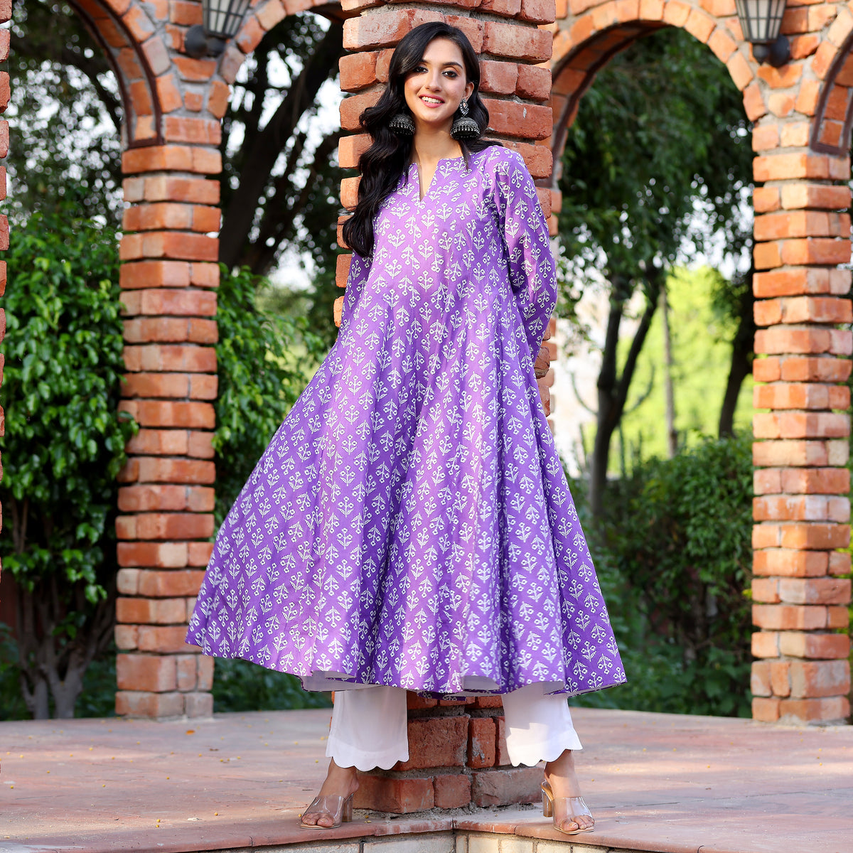 Purple Flare Kameez