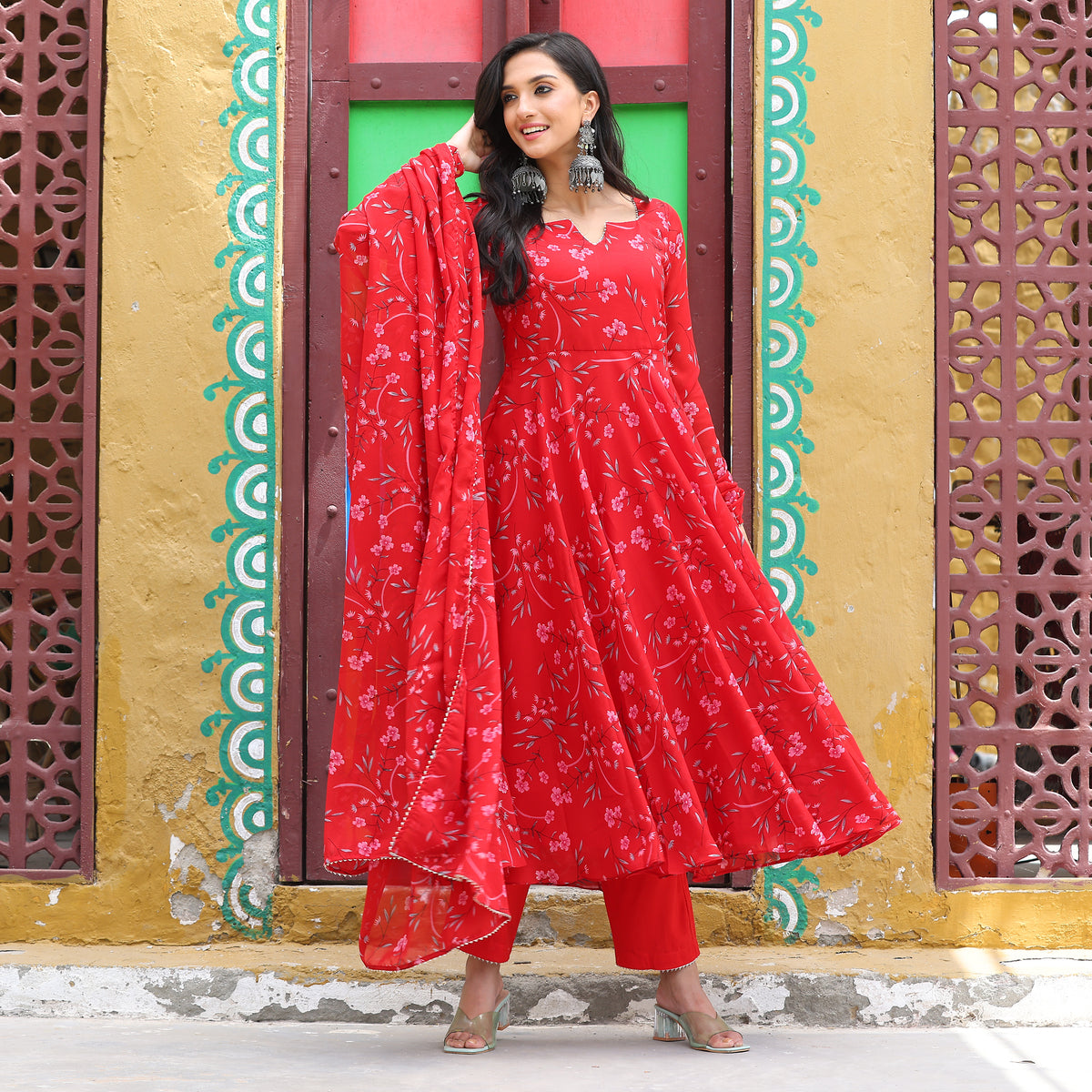 Red Anokhi  Set