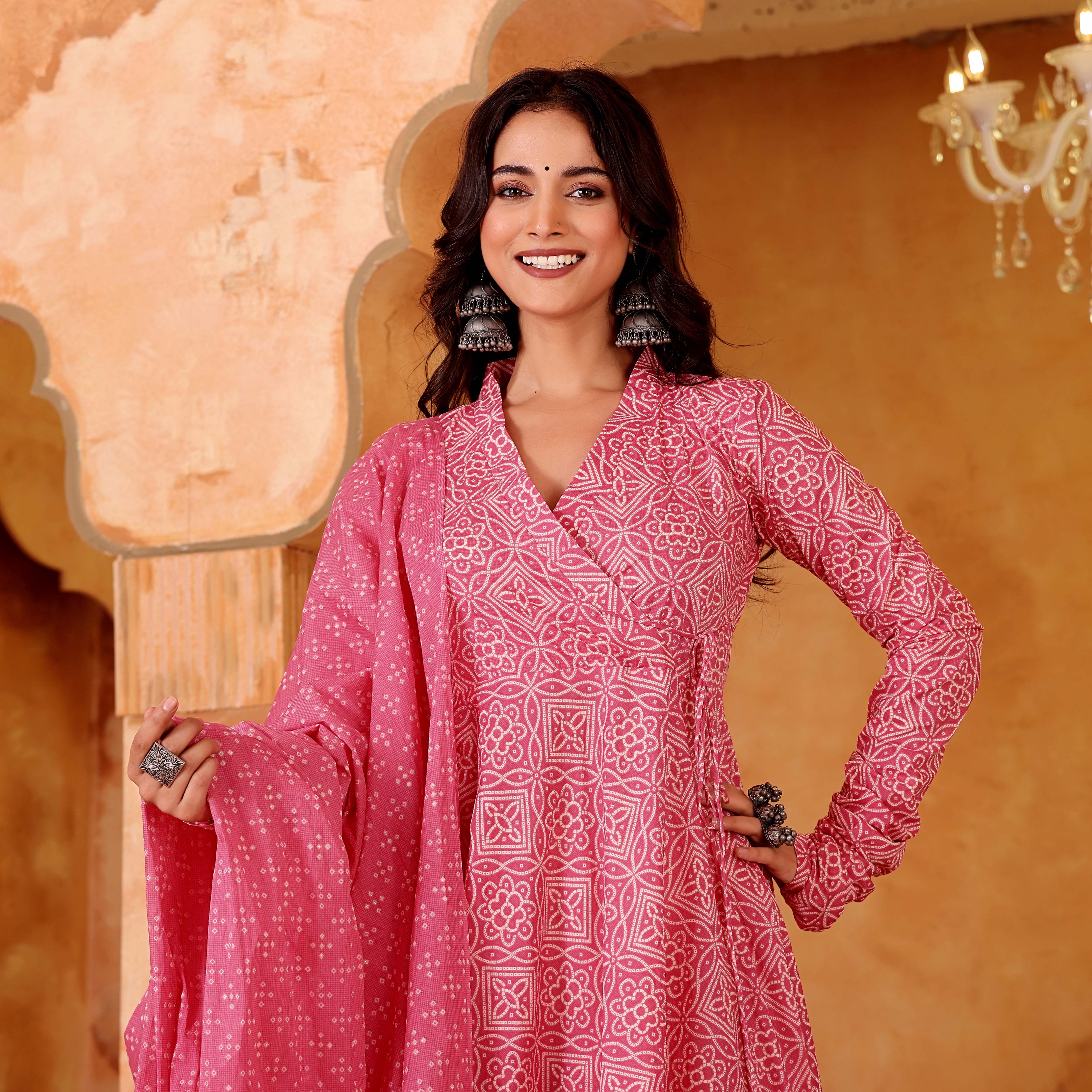 Rekha Pink Cotton Set