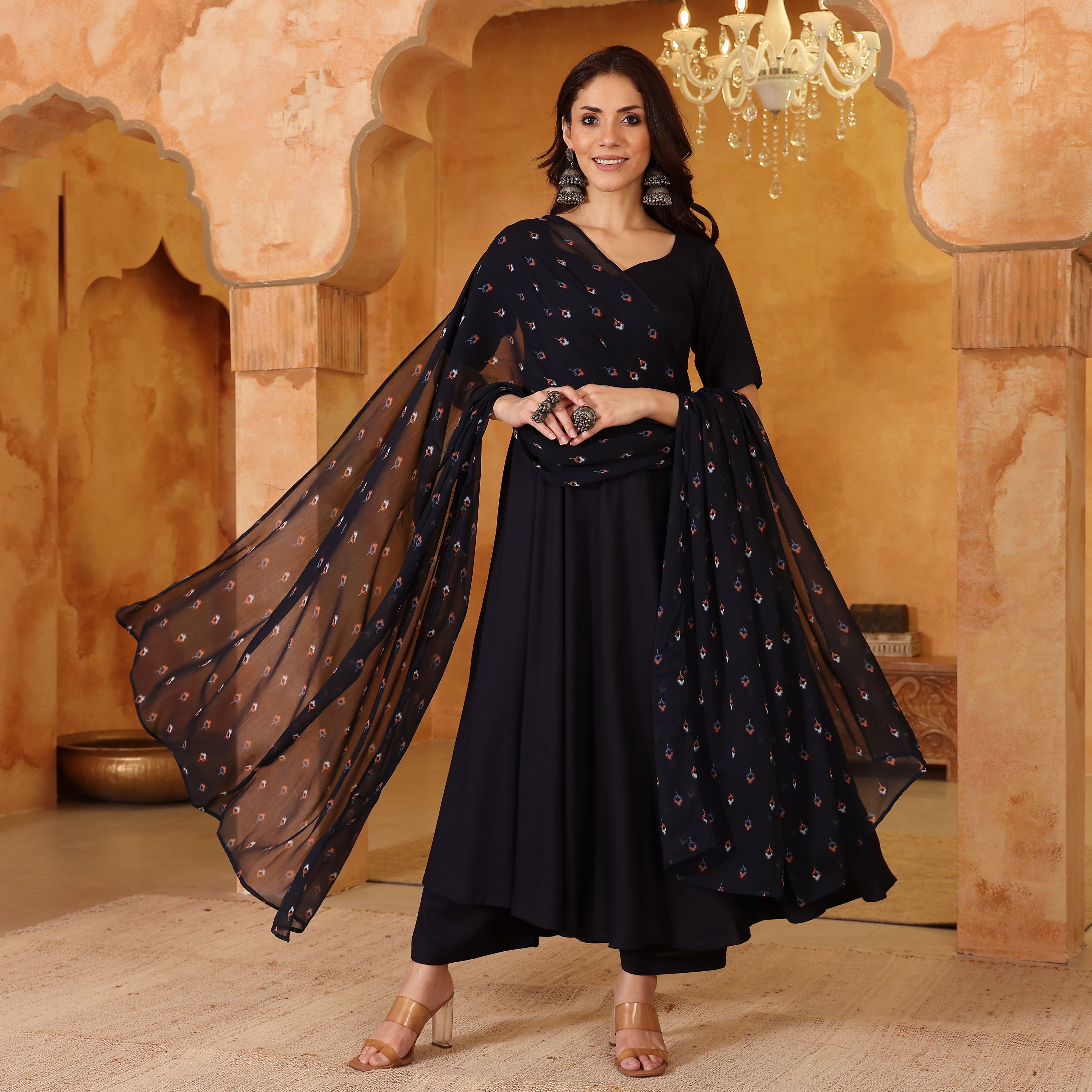 Ranaya Blue Rayon Set