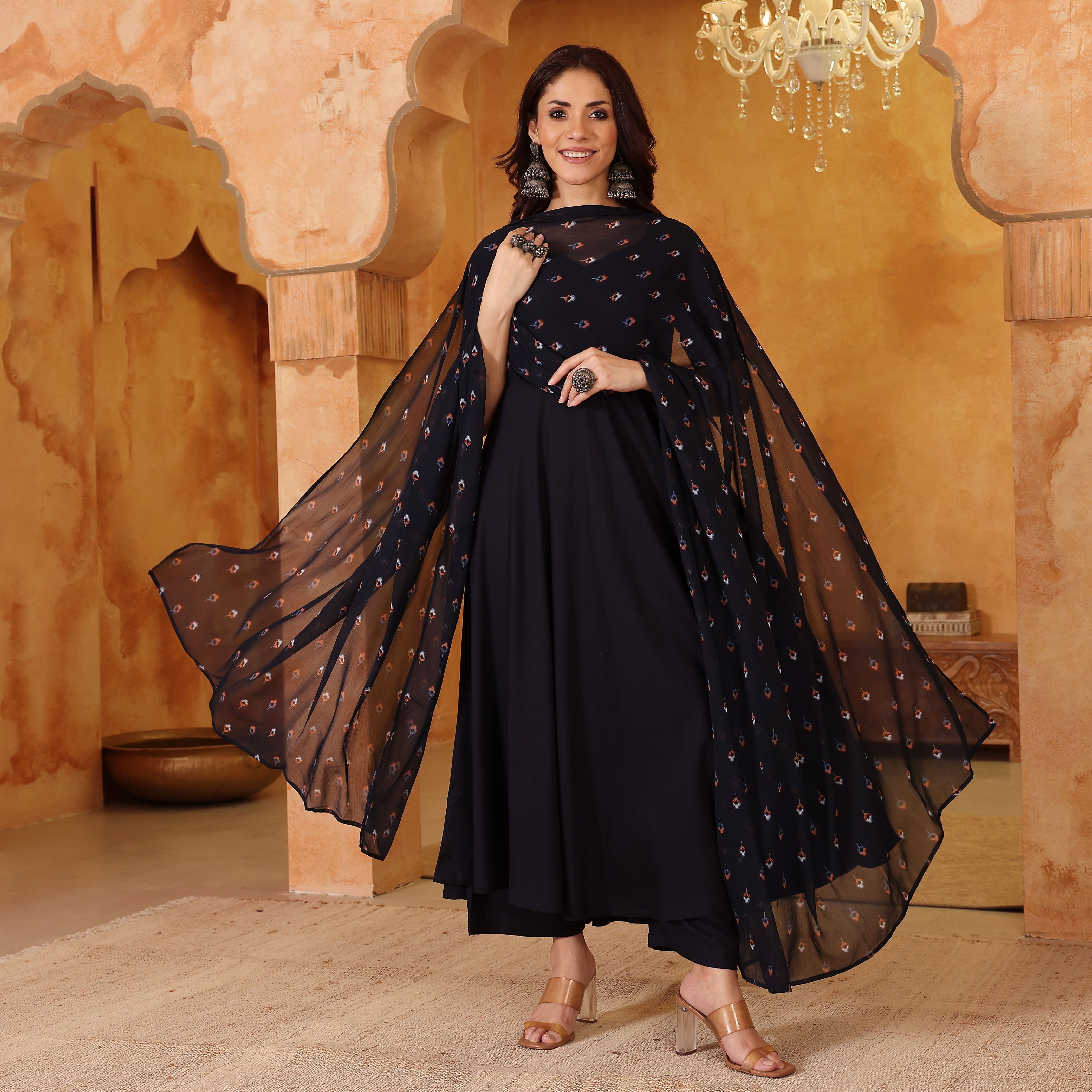 Ranaya Blue Rayon Set