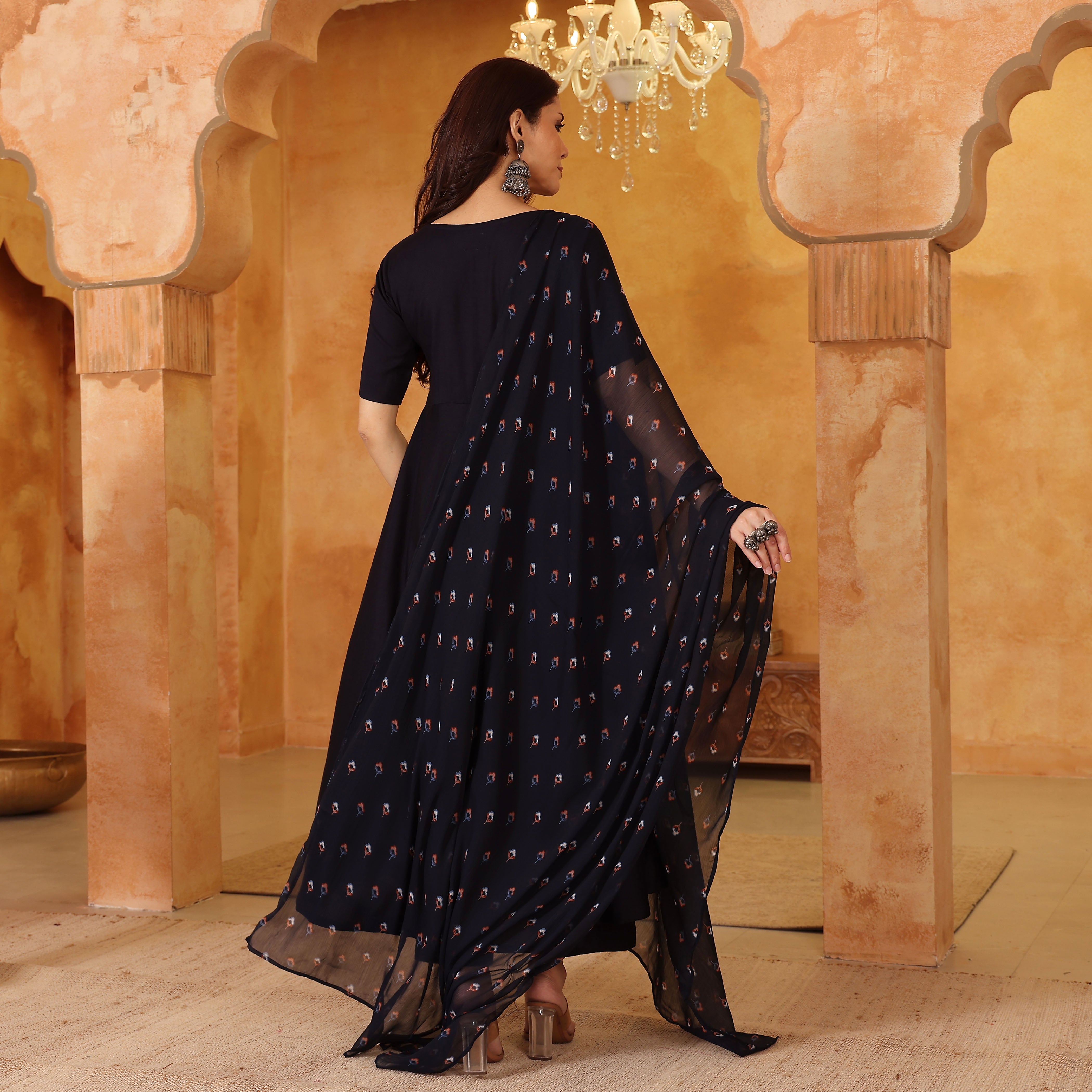 Ranaya Blue Rayon Set