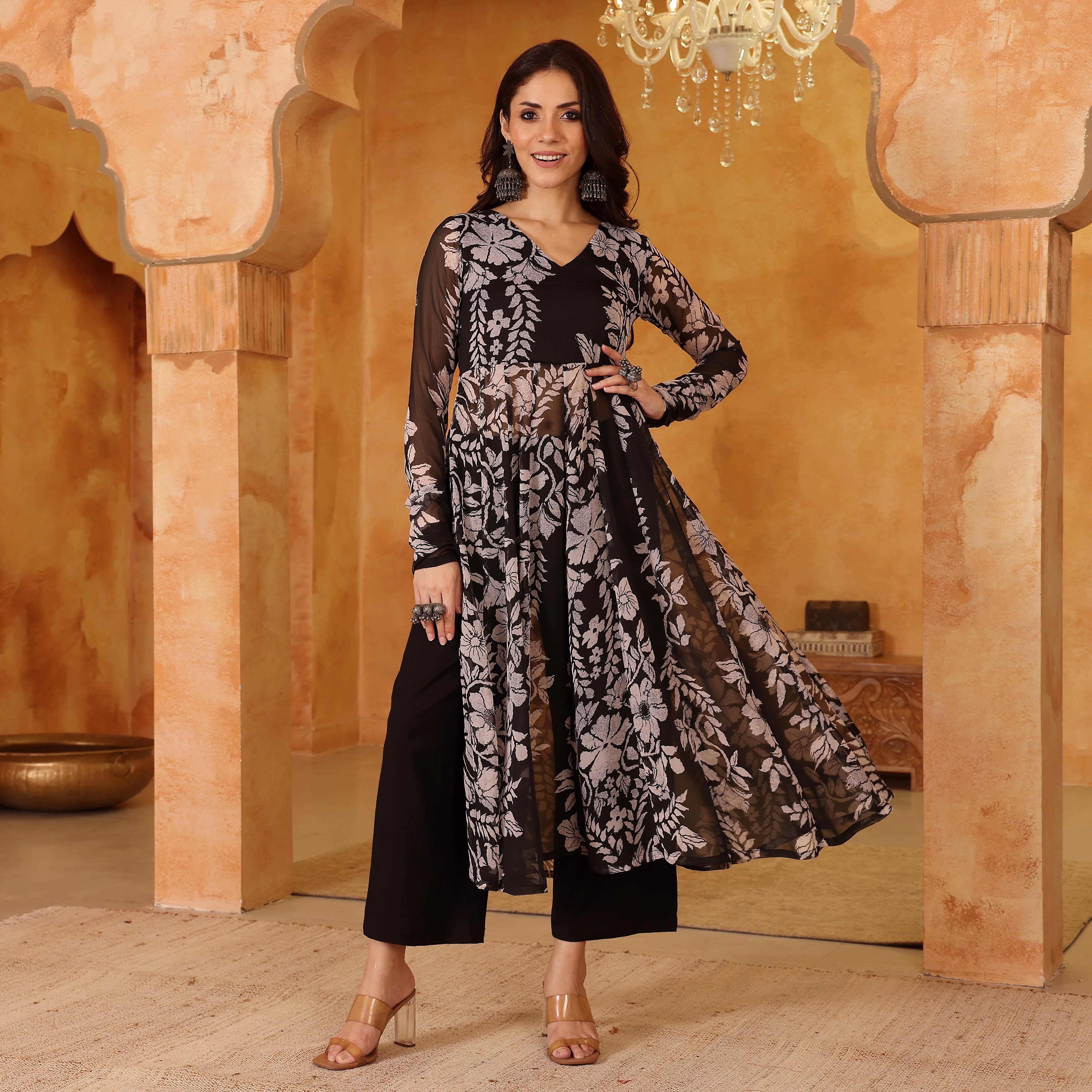 Zina Georgette Kurta