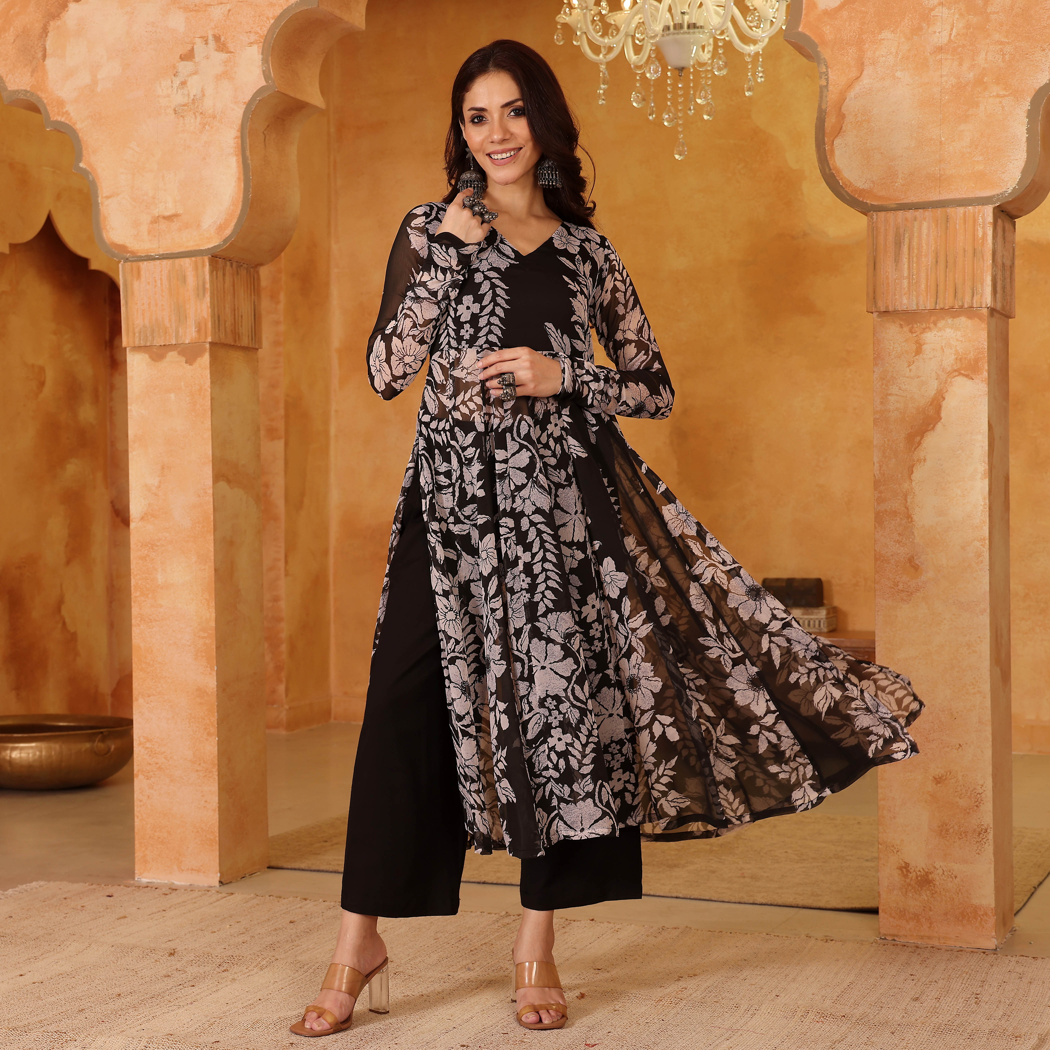 Zina Georgette Kurta