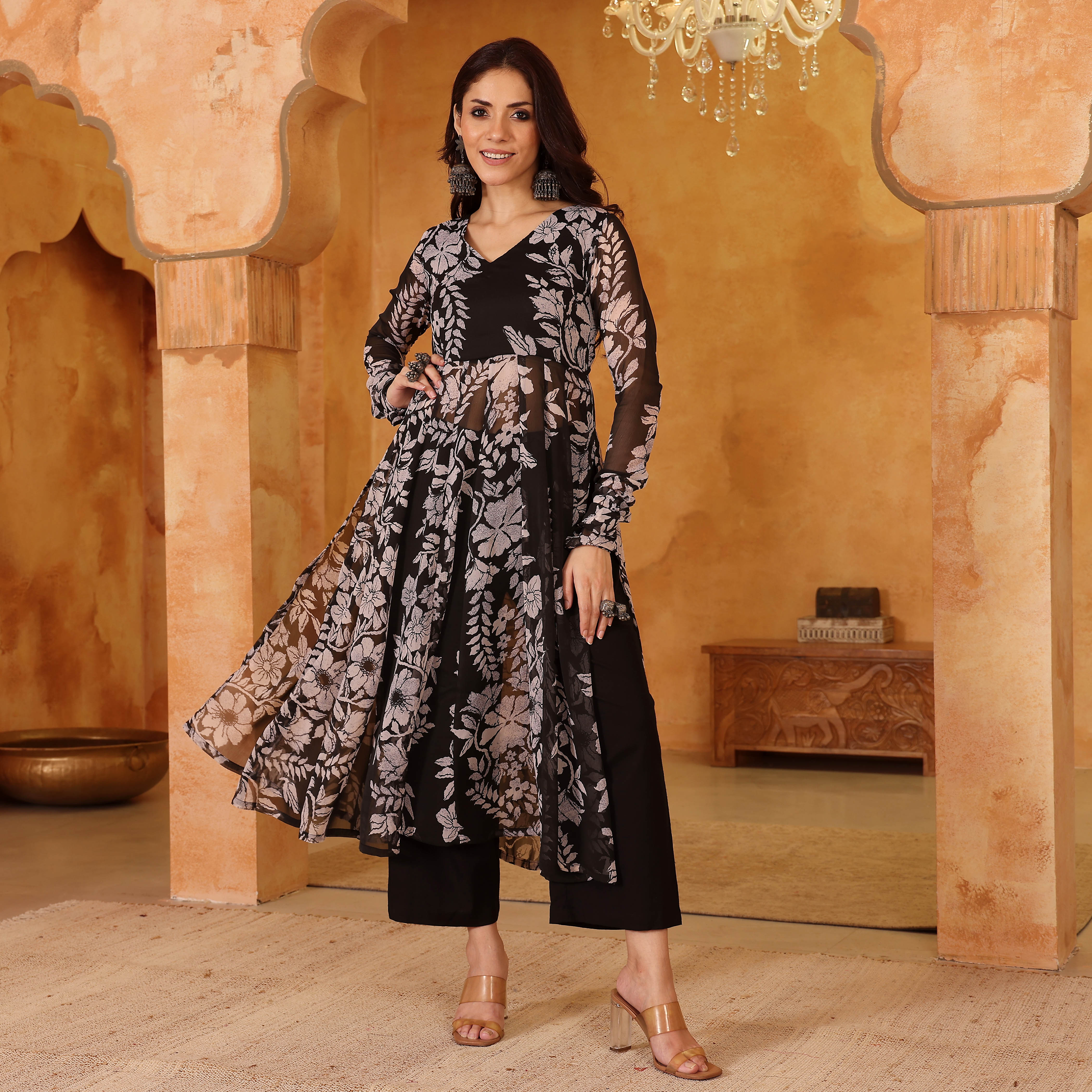 Zina Georgette Kurta