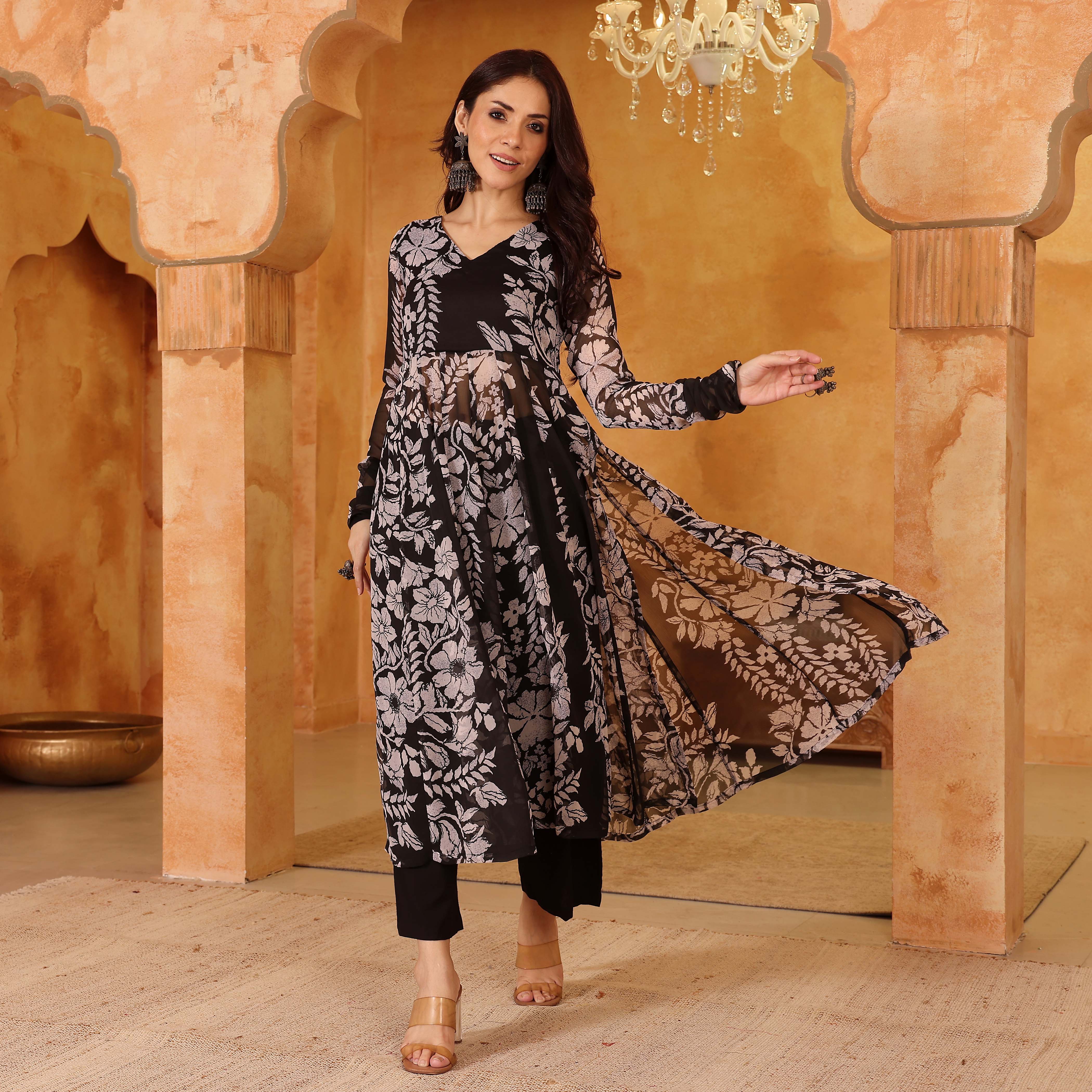Zina Georgette Kurta
