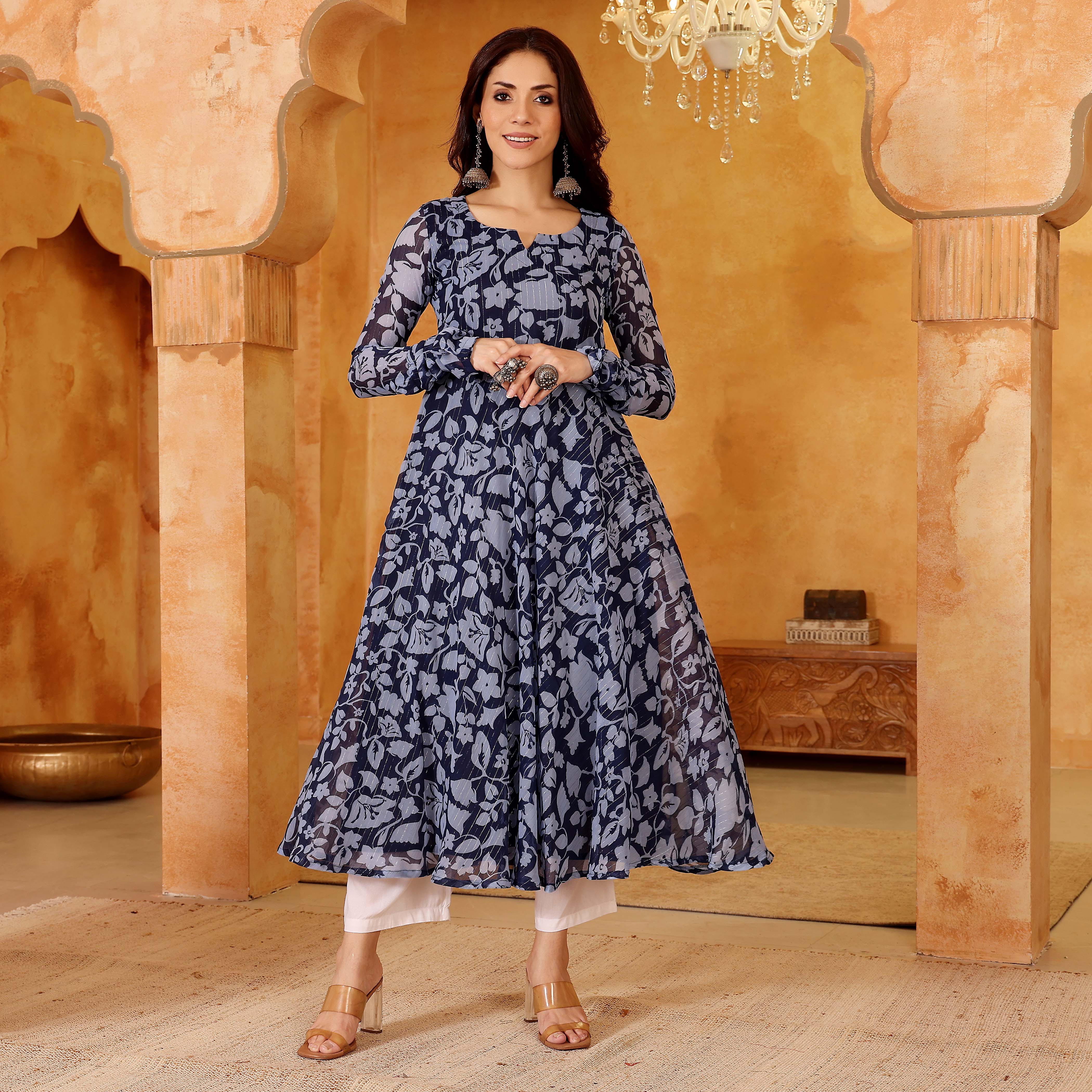 Natiba Georgette Kurta