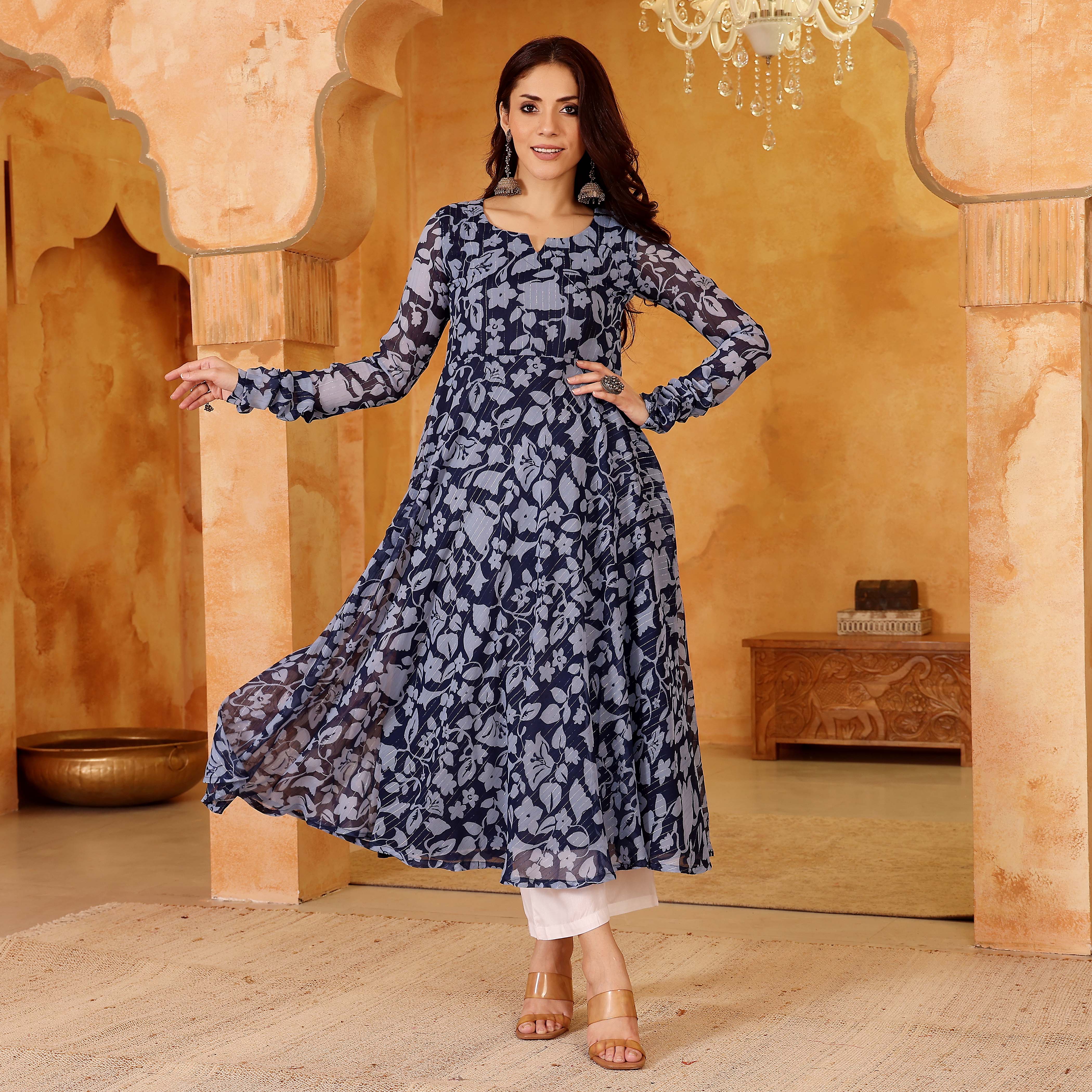 Natiba Georgette Kurta