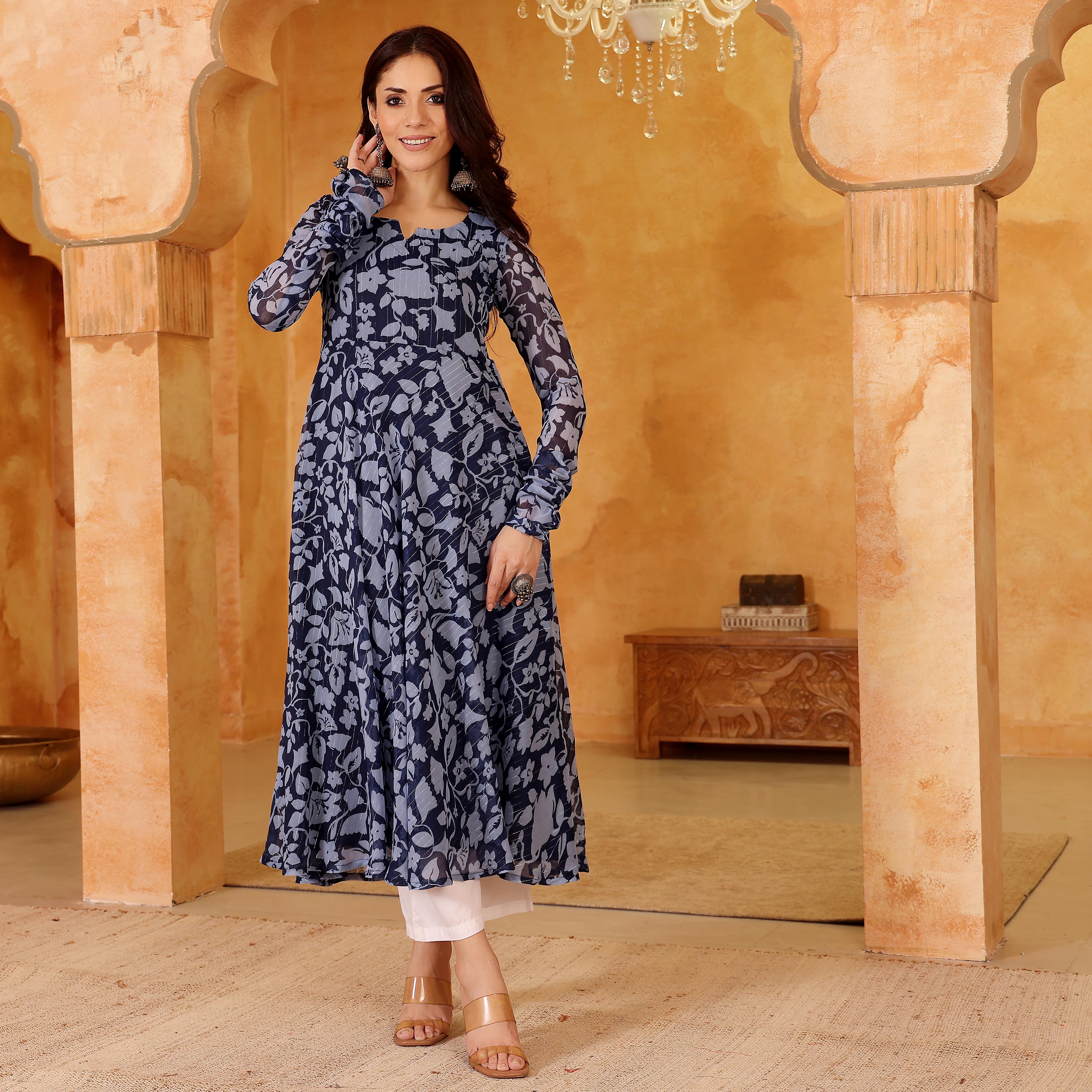 Natiba Georgette Kurta