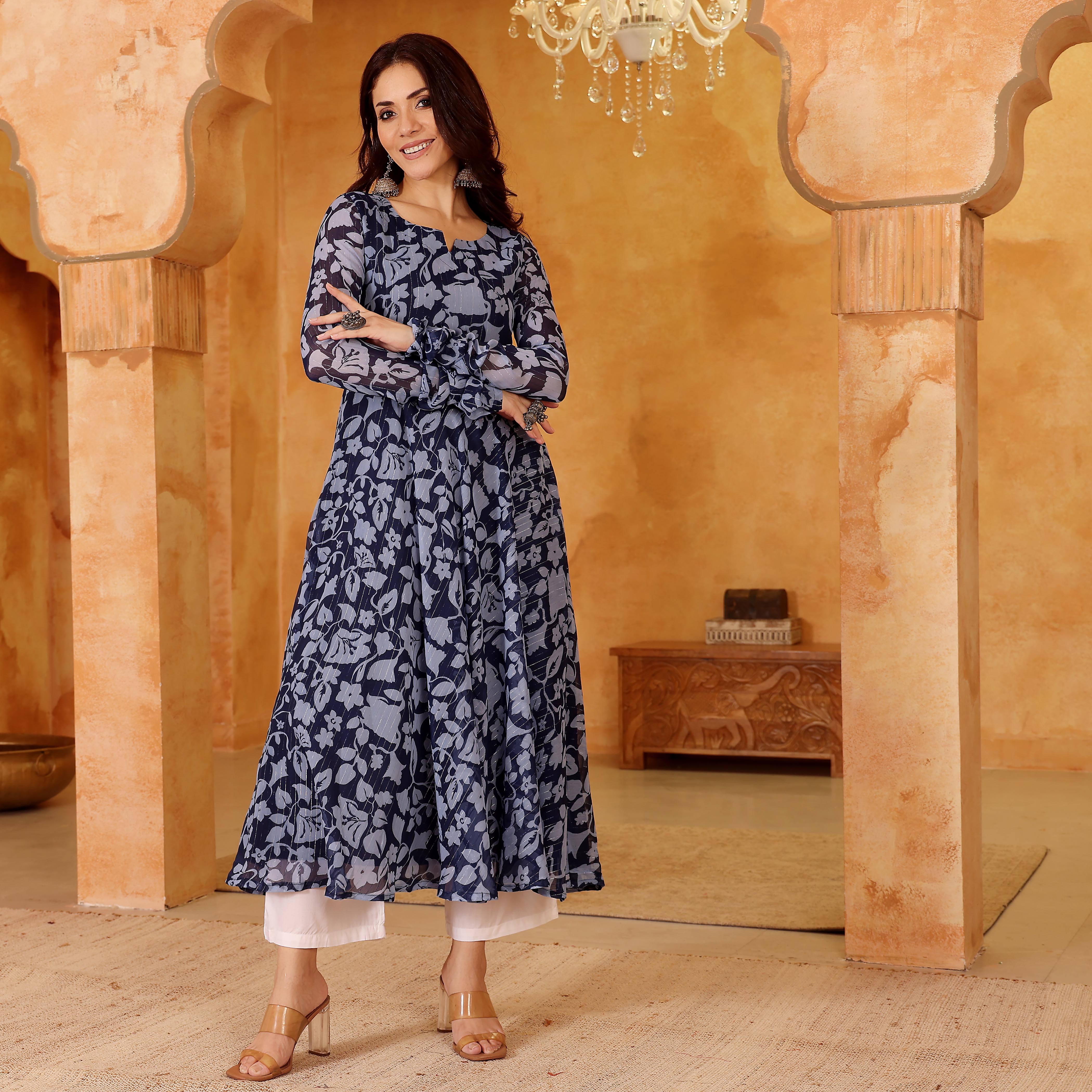 Natiba Georgette Kurta