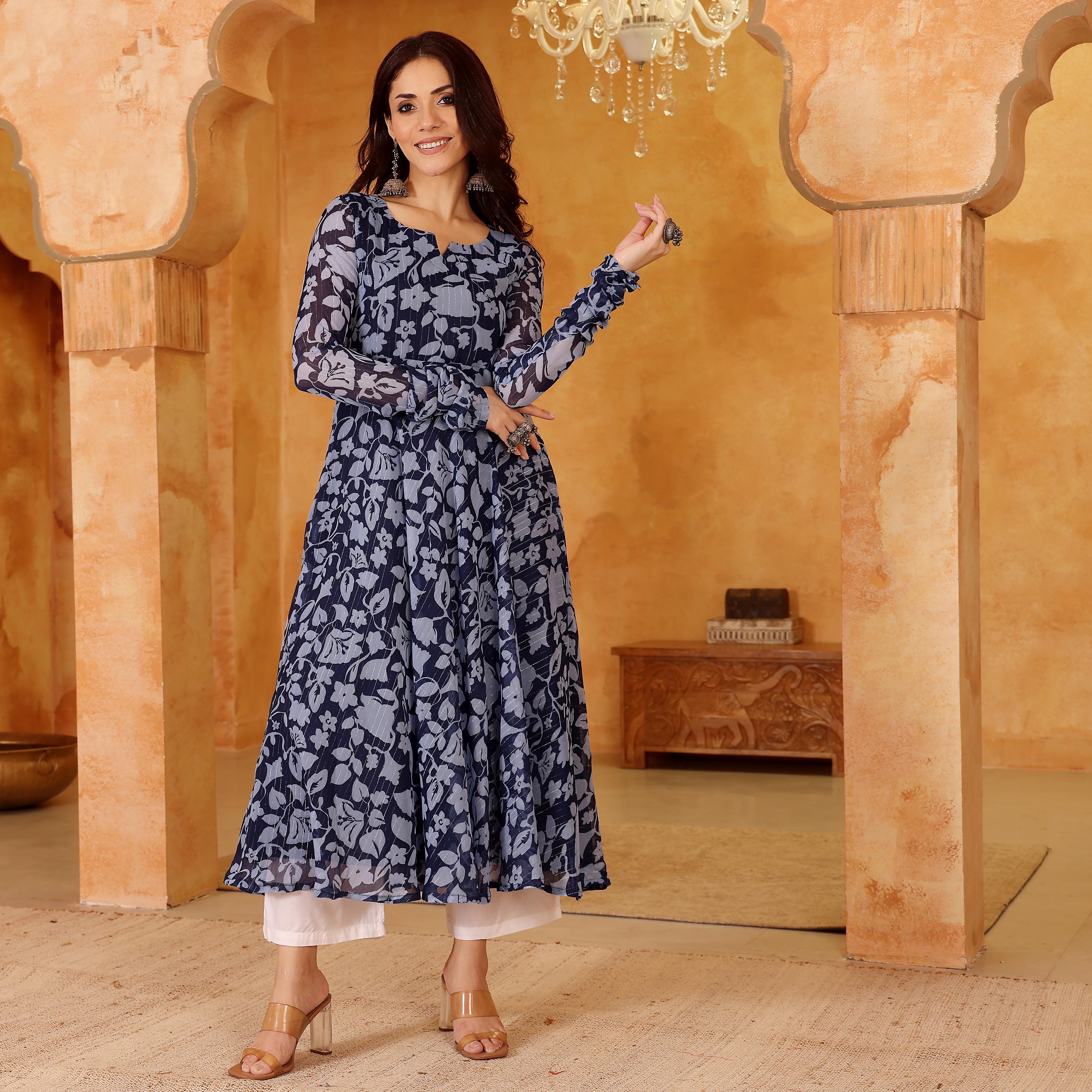 Natiba Georgette Kurta