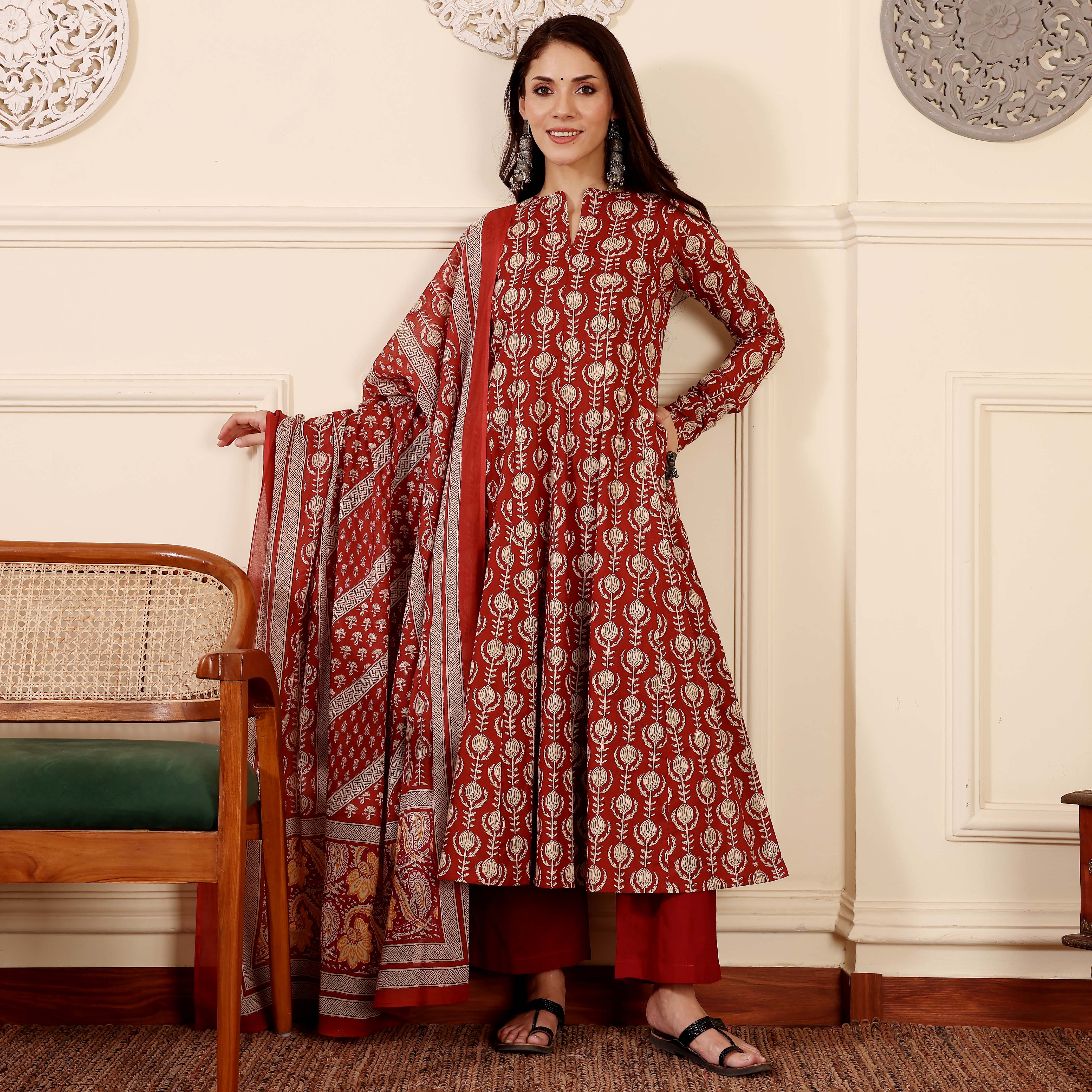 Red Amohika Cotton Set