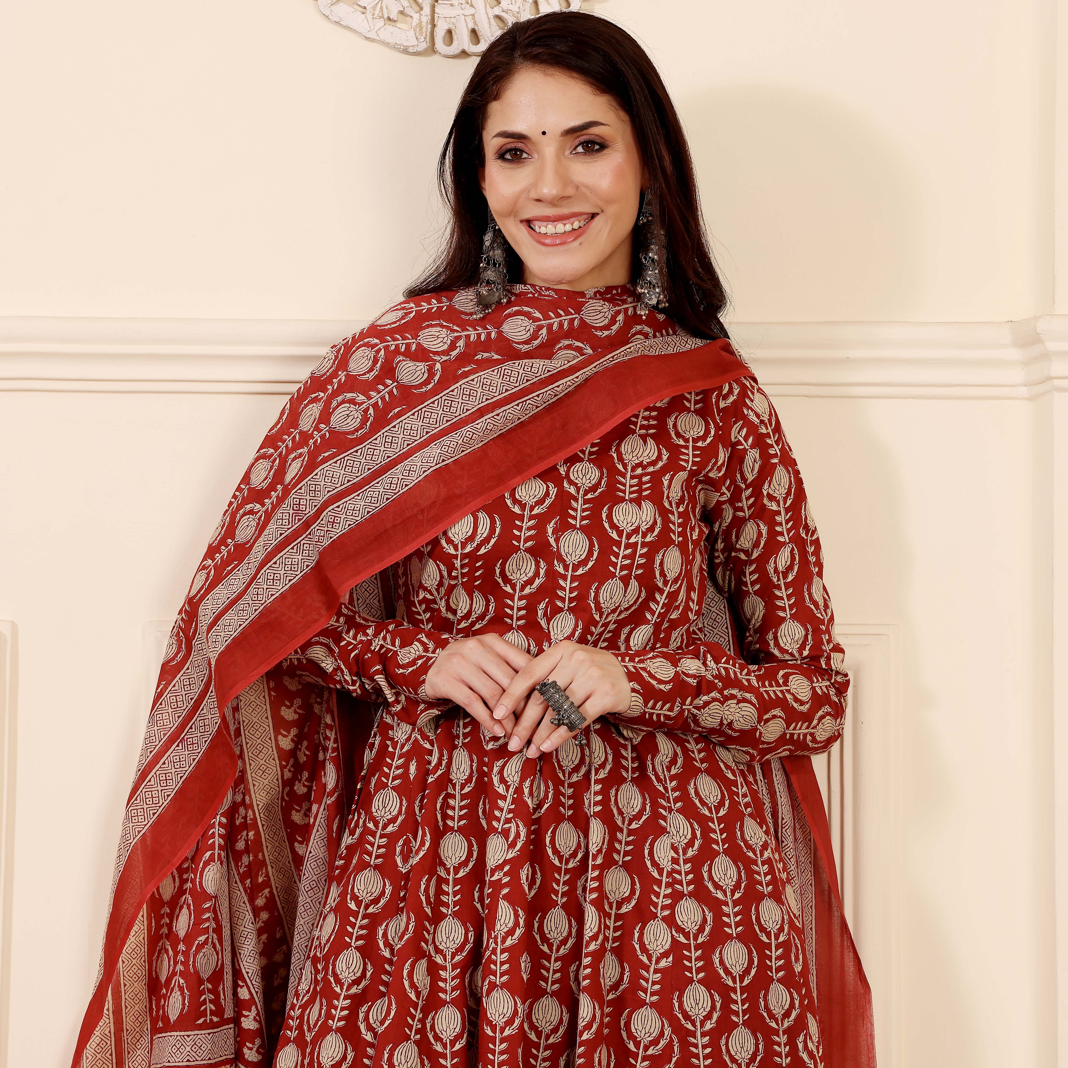 Red Amohika Cotton Set