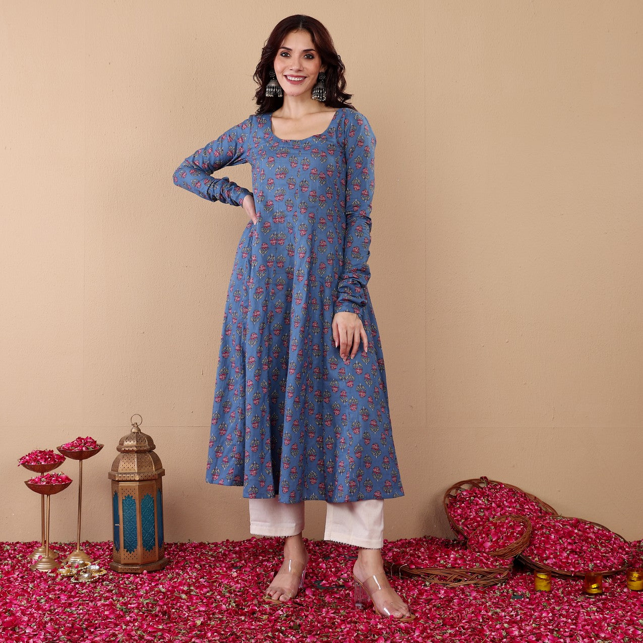 Naisha Cotton Kalidaar Kurta