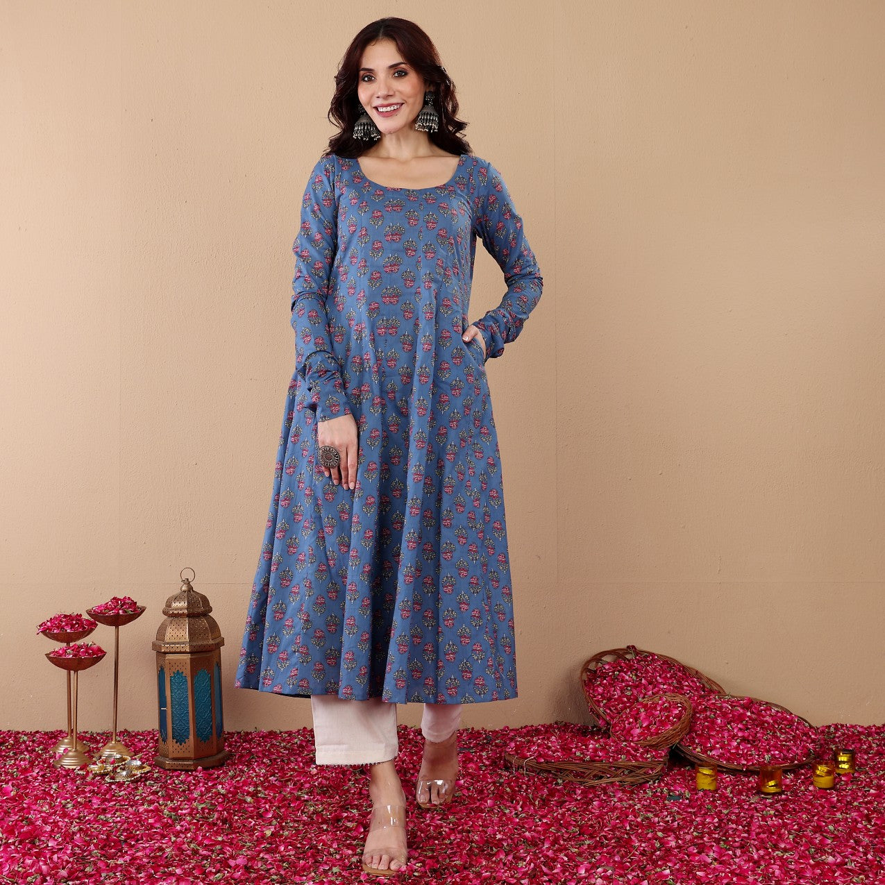 Naisha Cotton Kalidaar Kurta