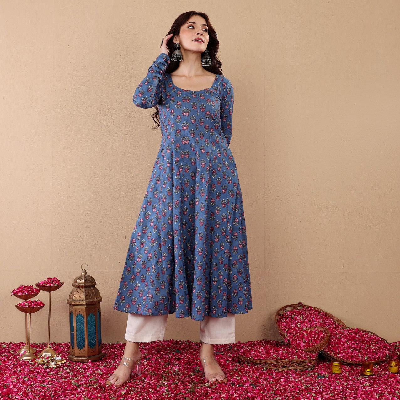 Naisha Cotton Kalidaar Kurta