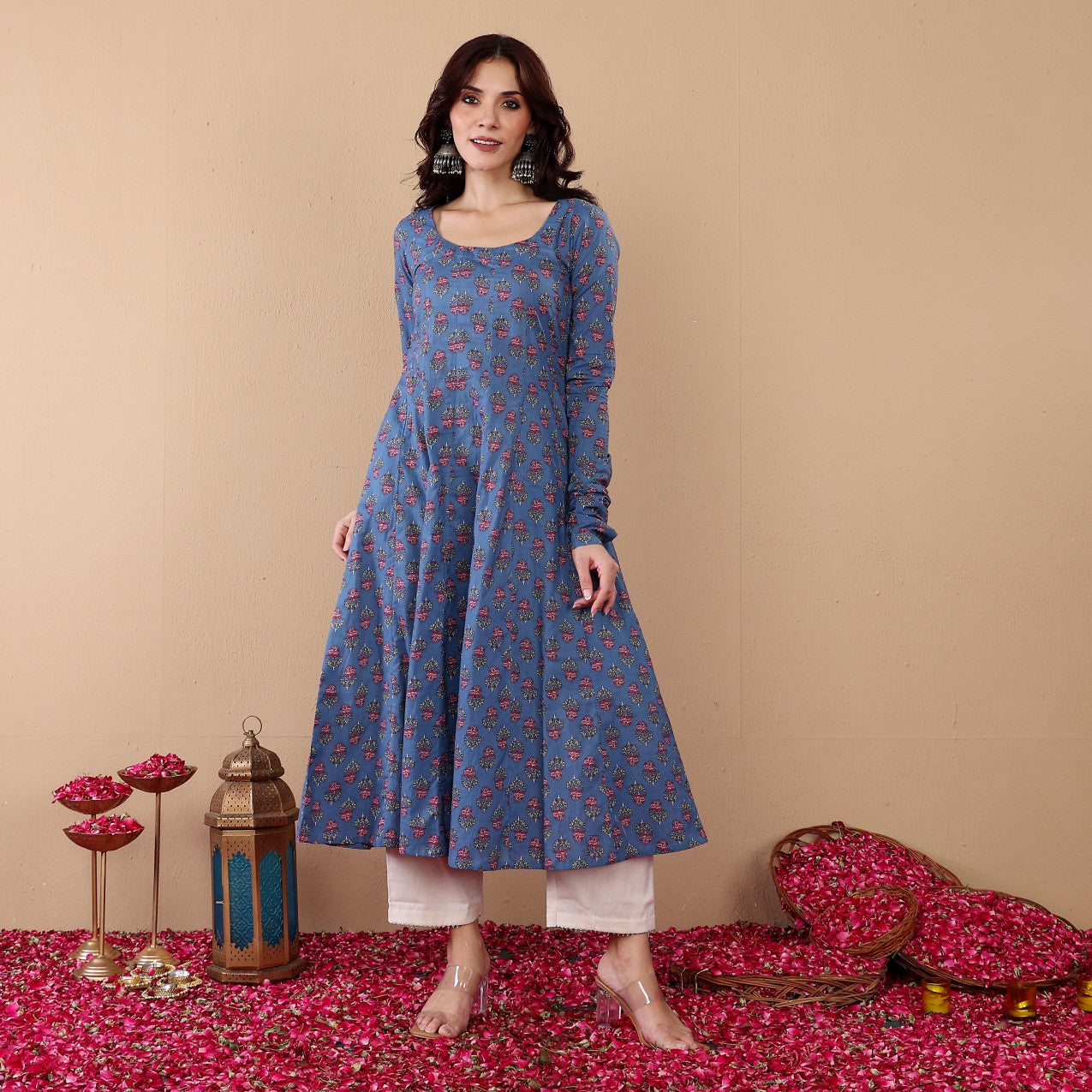 Naisha Cotton Kalidaar Kurta