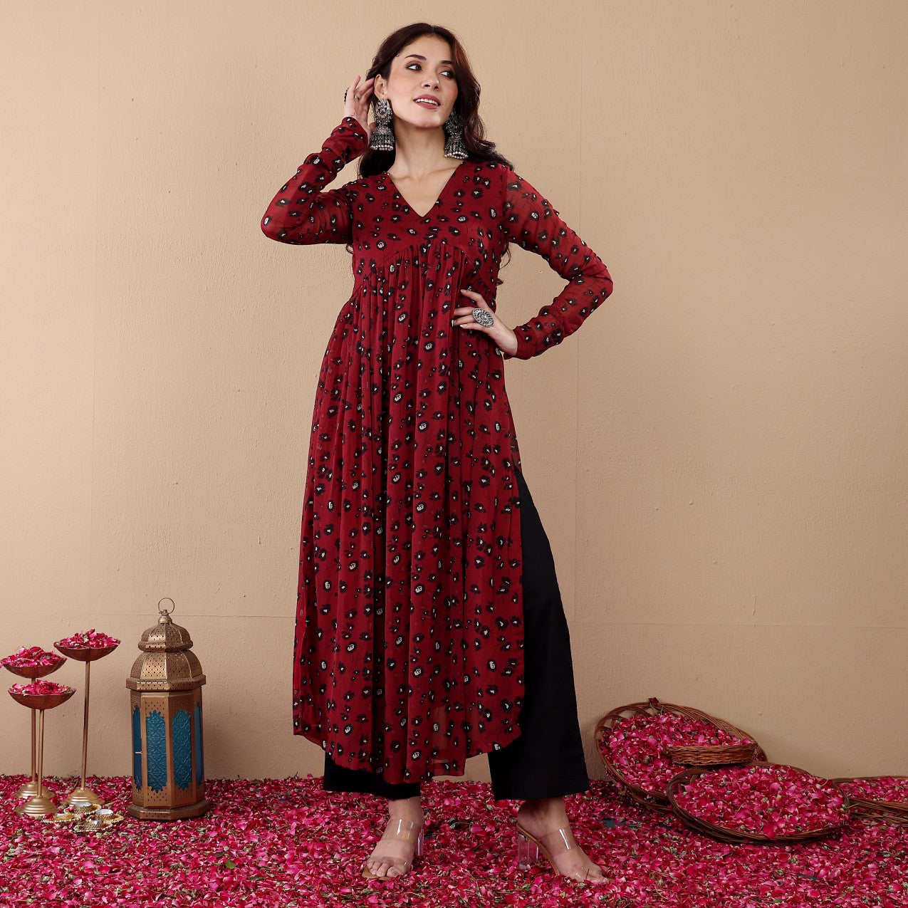 Zavika Georgette Kurta