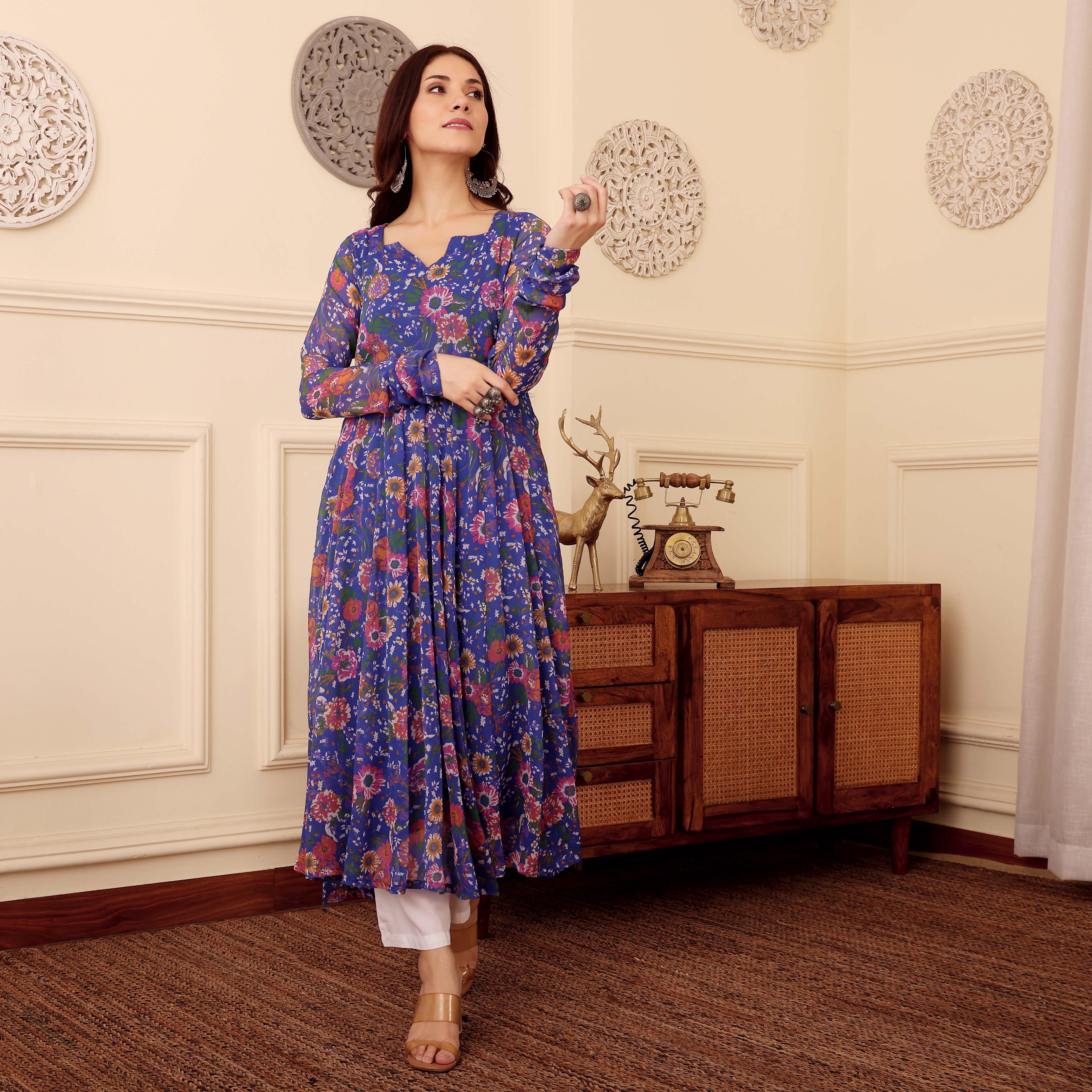 Zanita Georgette Kurta