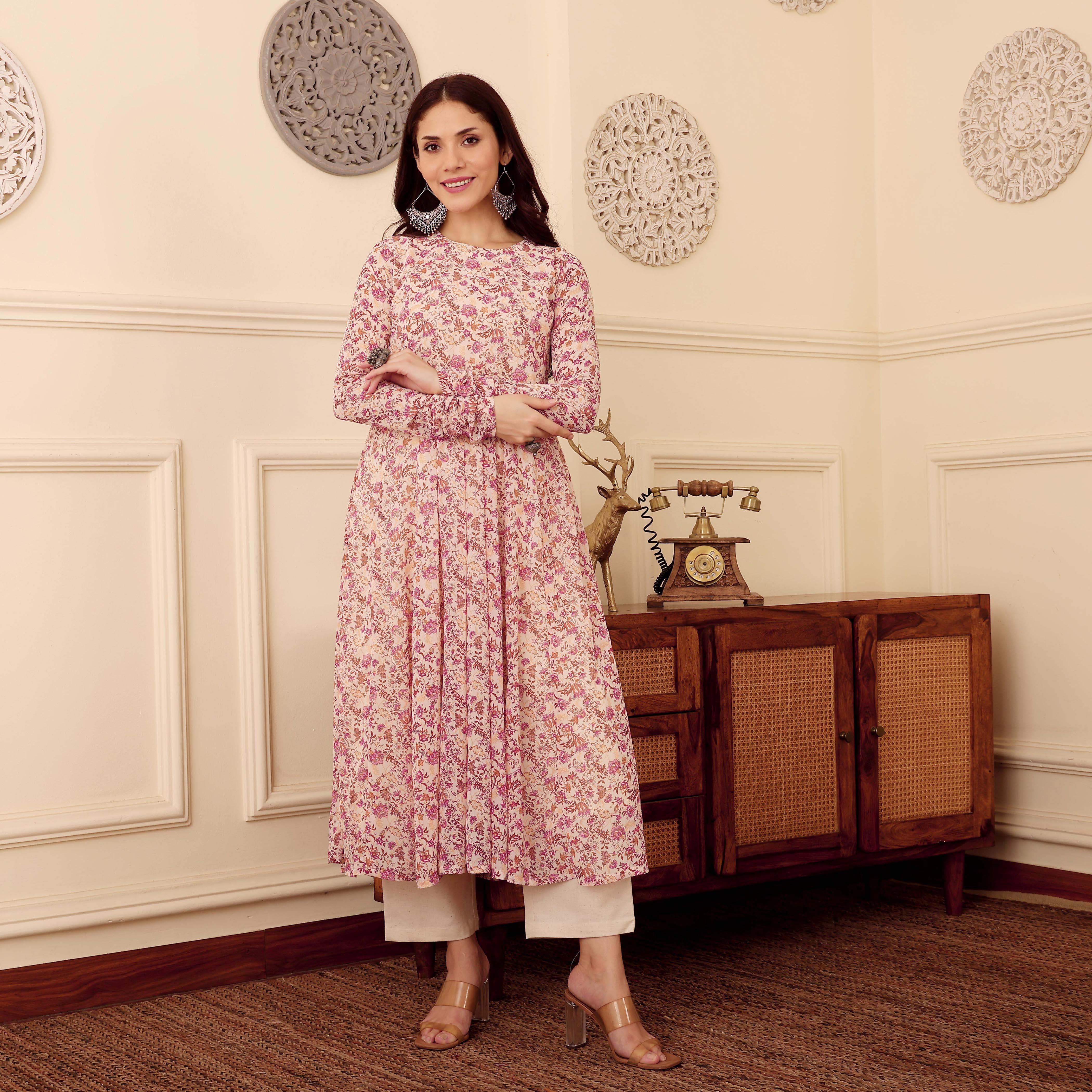 Janika Georgette Kurta