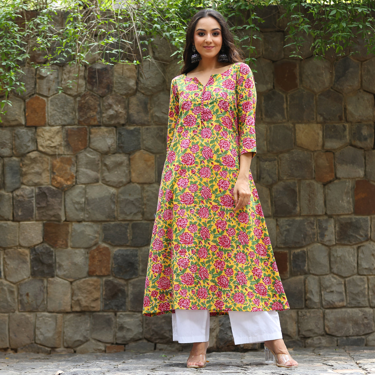 Anugya block printed Cotton Kurta – Kameez.co