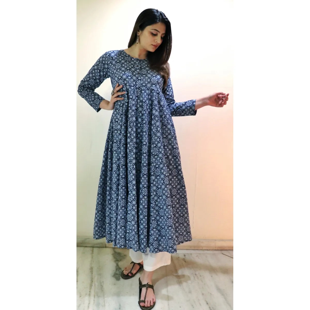 Kanira Ajrakh Kameez