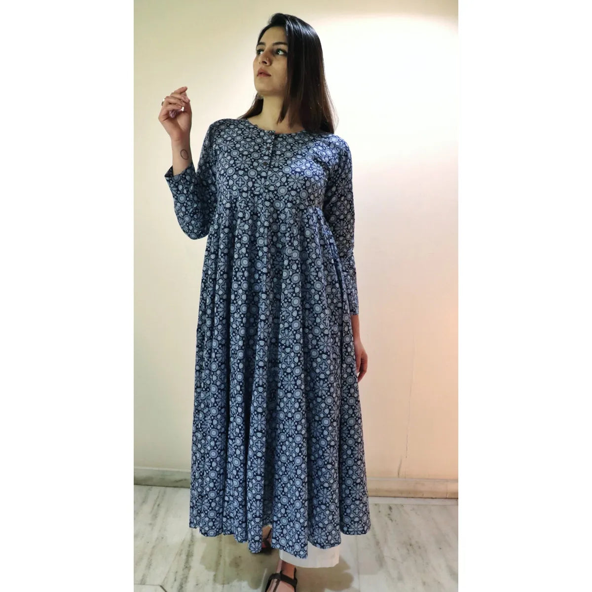 Kanira Ajrakh Kameez
