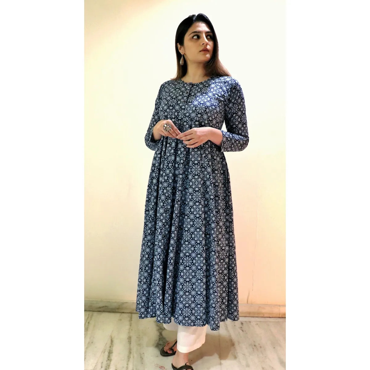 Kanira Ajrakh Kameez