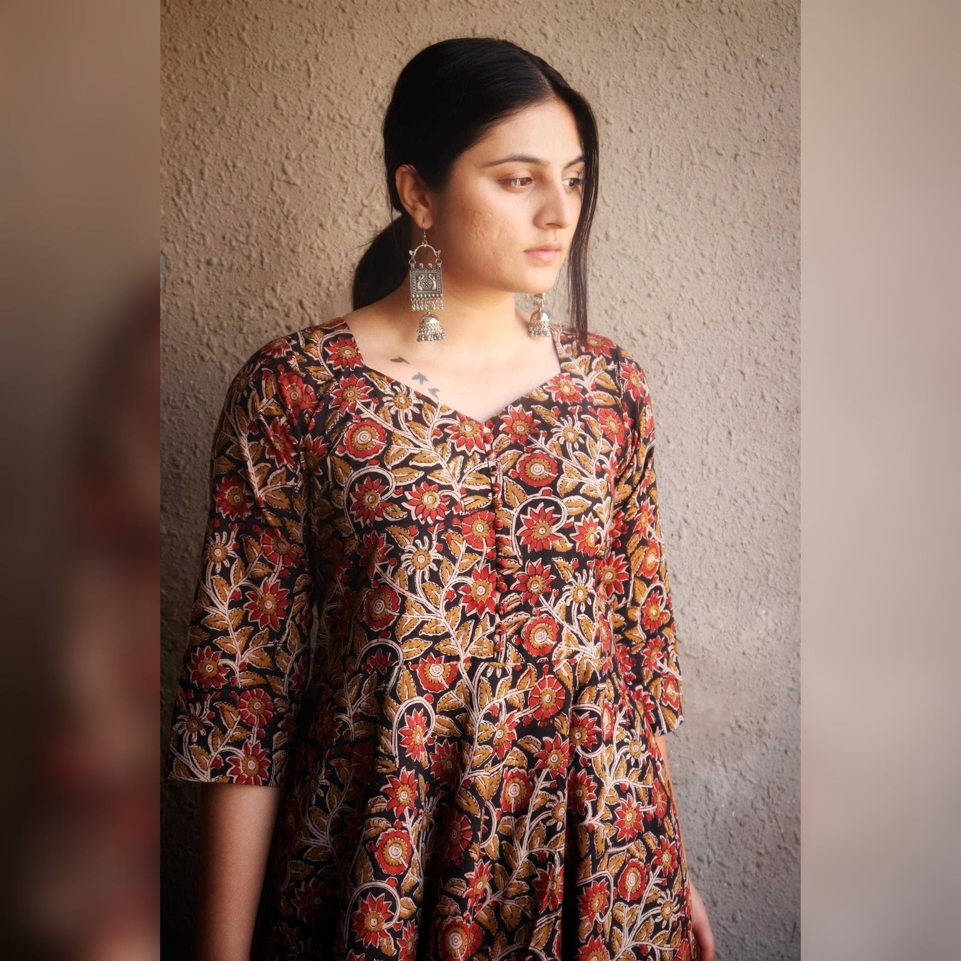 Seher Kalamkari Gher Long Kurta