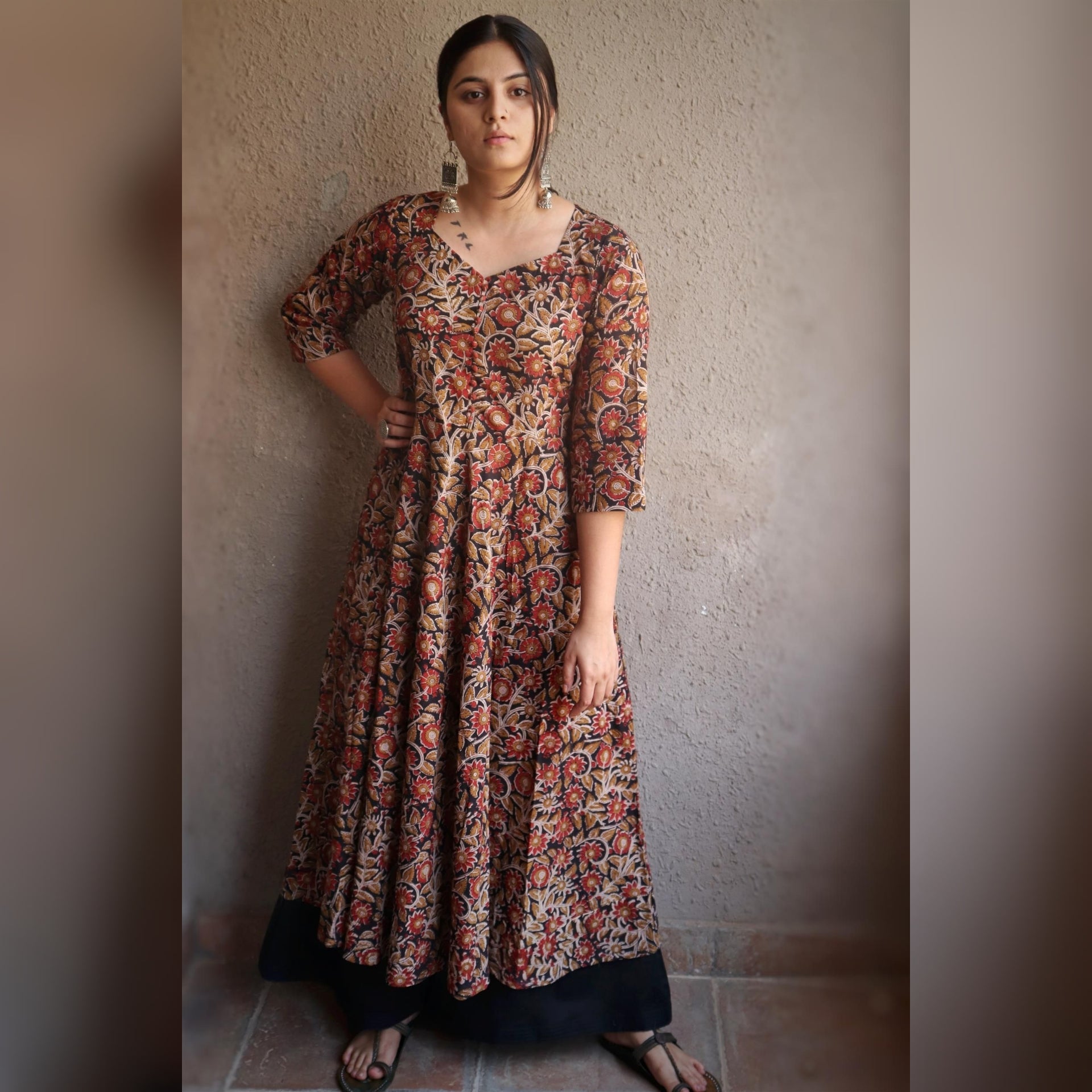 Seher Kalamkari Gher Long Kurta