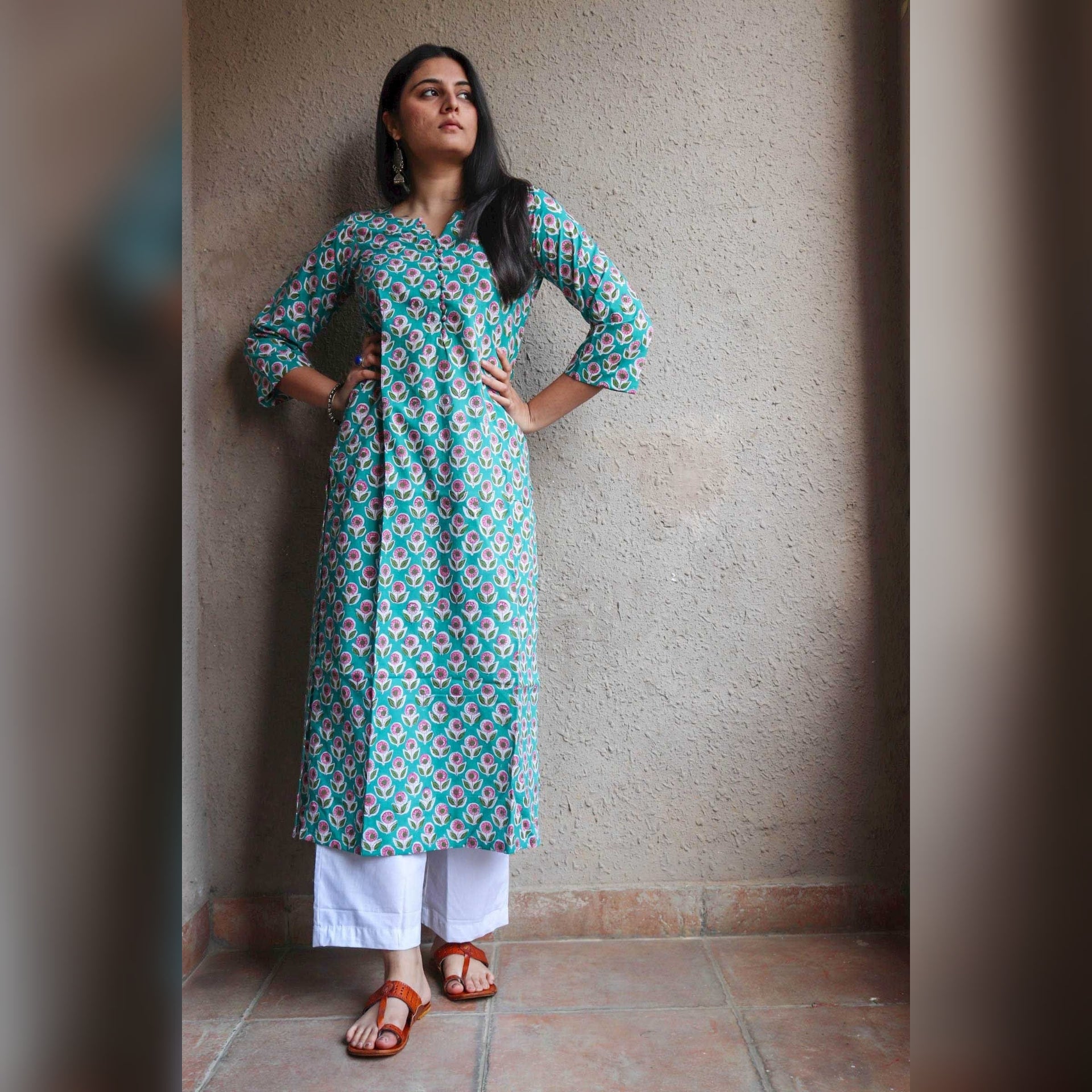 Gulsana Straigth Block Print Kurta