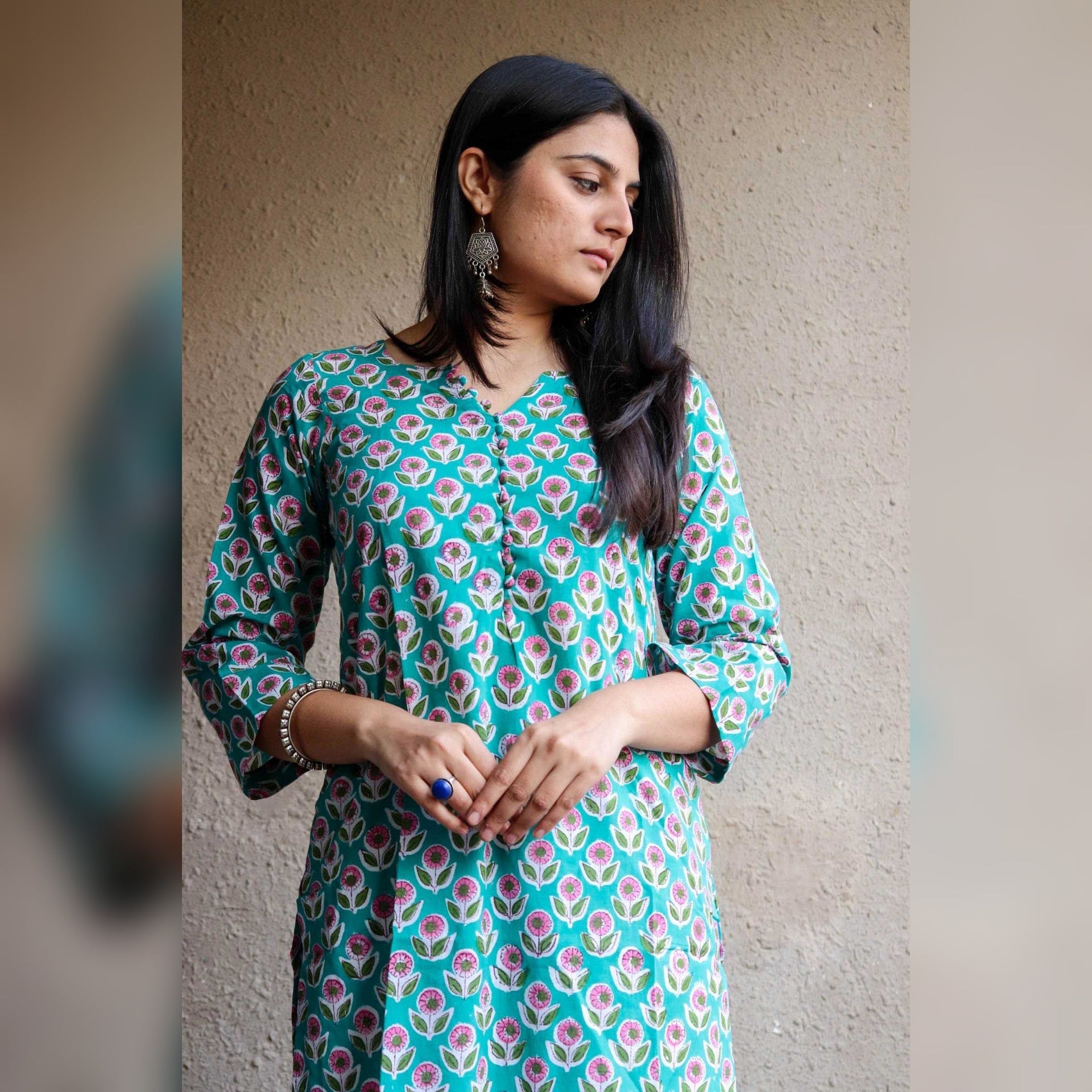 Gulsana Straigth Block Print Kurta
